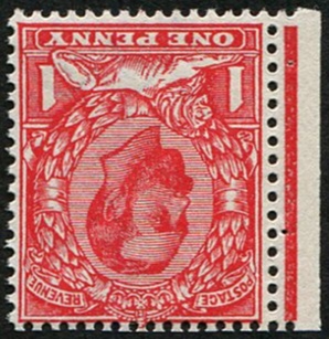 1d SG 336wi (wmk.inv) 'SCARLET' MINT