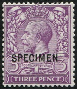 3d SG 374s OVPT. 'SPECIMEN' TYPE 26, Superb