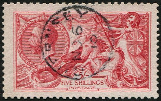 5/- SG 401 'Rose-Carmine' VFU