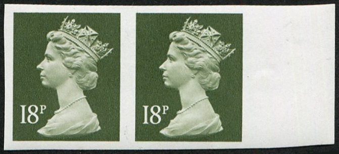 18p SG X955 'IMPERF' PAIR U/M