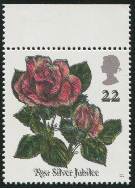 Roses 22p SG 1568b 'PRINTED DOUBLE' U/M