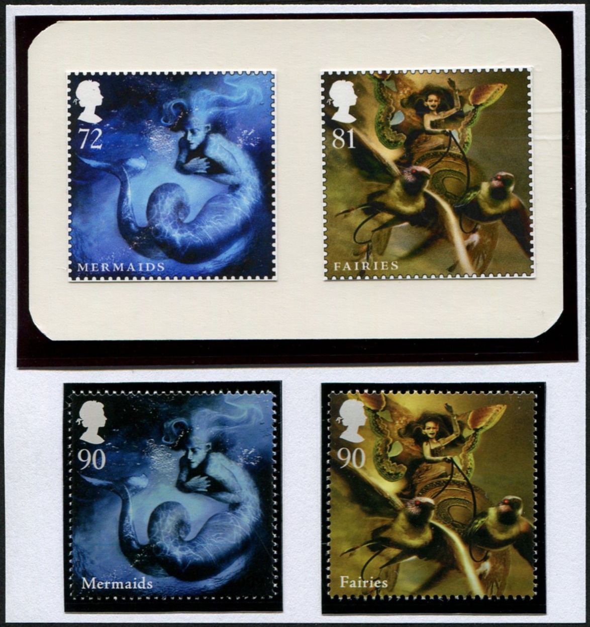 Mythical Creatures 90p SG 2948/49 'PHOTOGRAPHIC ESSAY TRIALS