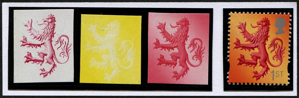 Scotland 1st SG S95 IMPERF 'COLOUR TRIAL' SEPARATIONS