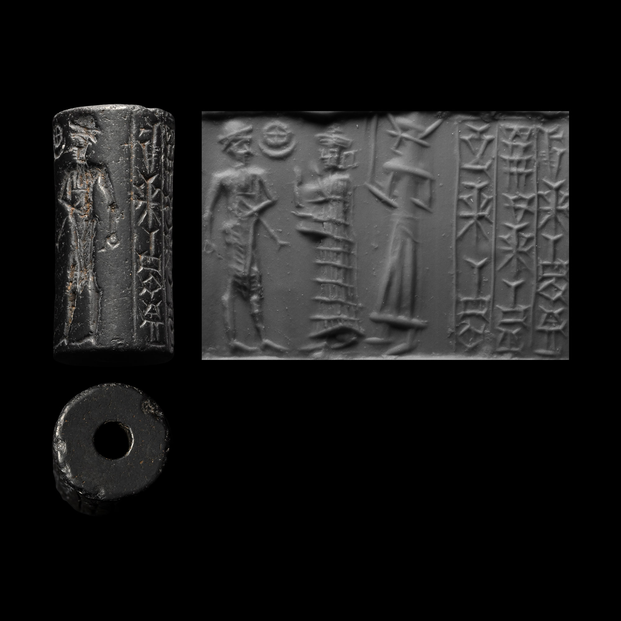 Old Babylonian Hematite Cylinder Seal for Lu-Enkika, Son of Iddin-Sin, Servant of Enki