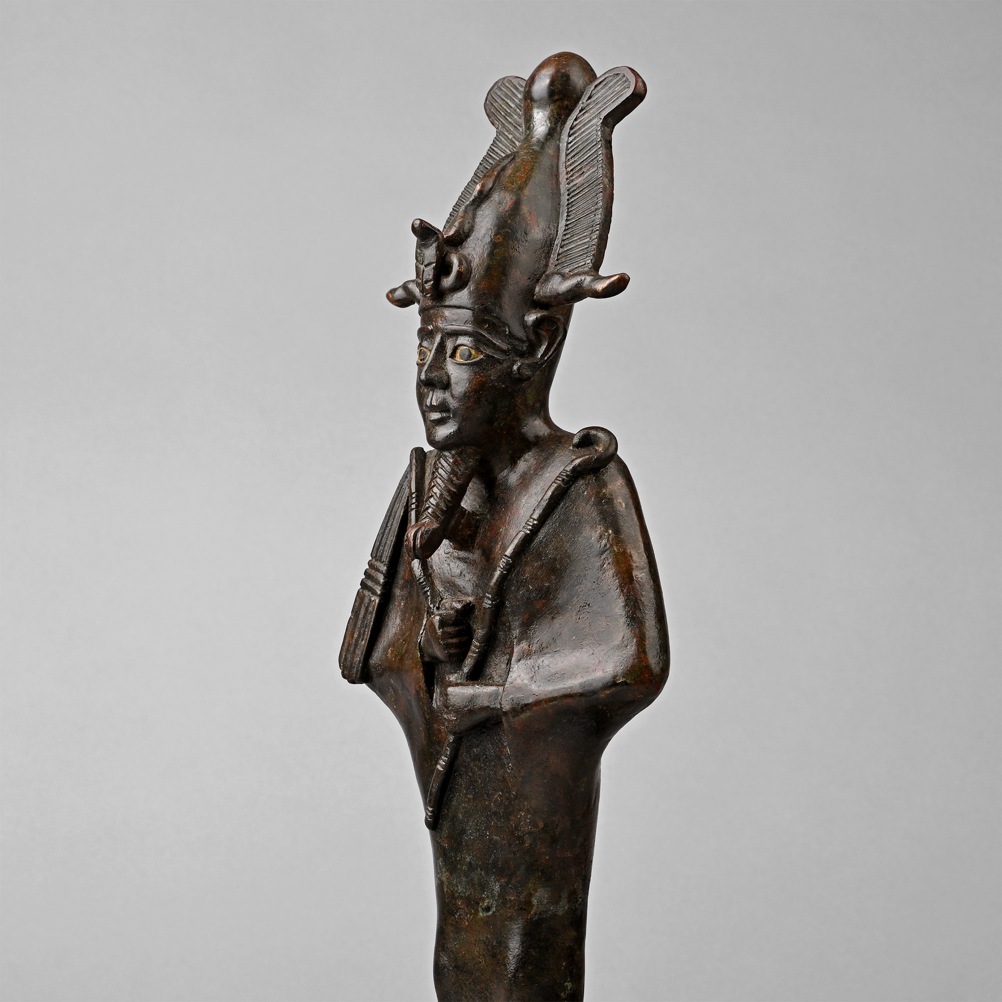 Large Egyptian Bronze Statue of Osiris