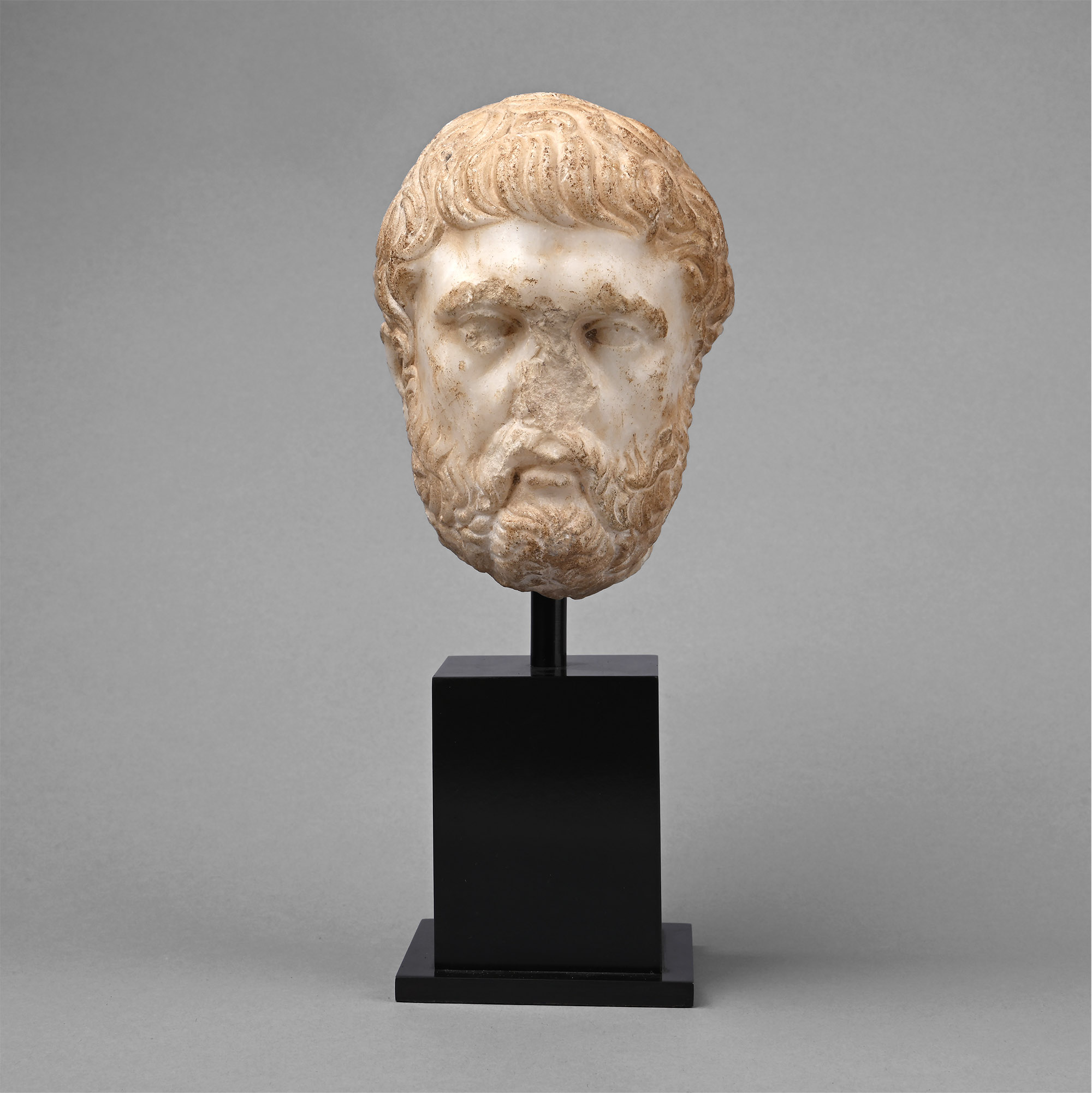 'The Kenzo' Roman Marble Head of the Philosopher Hermarchus