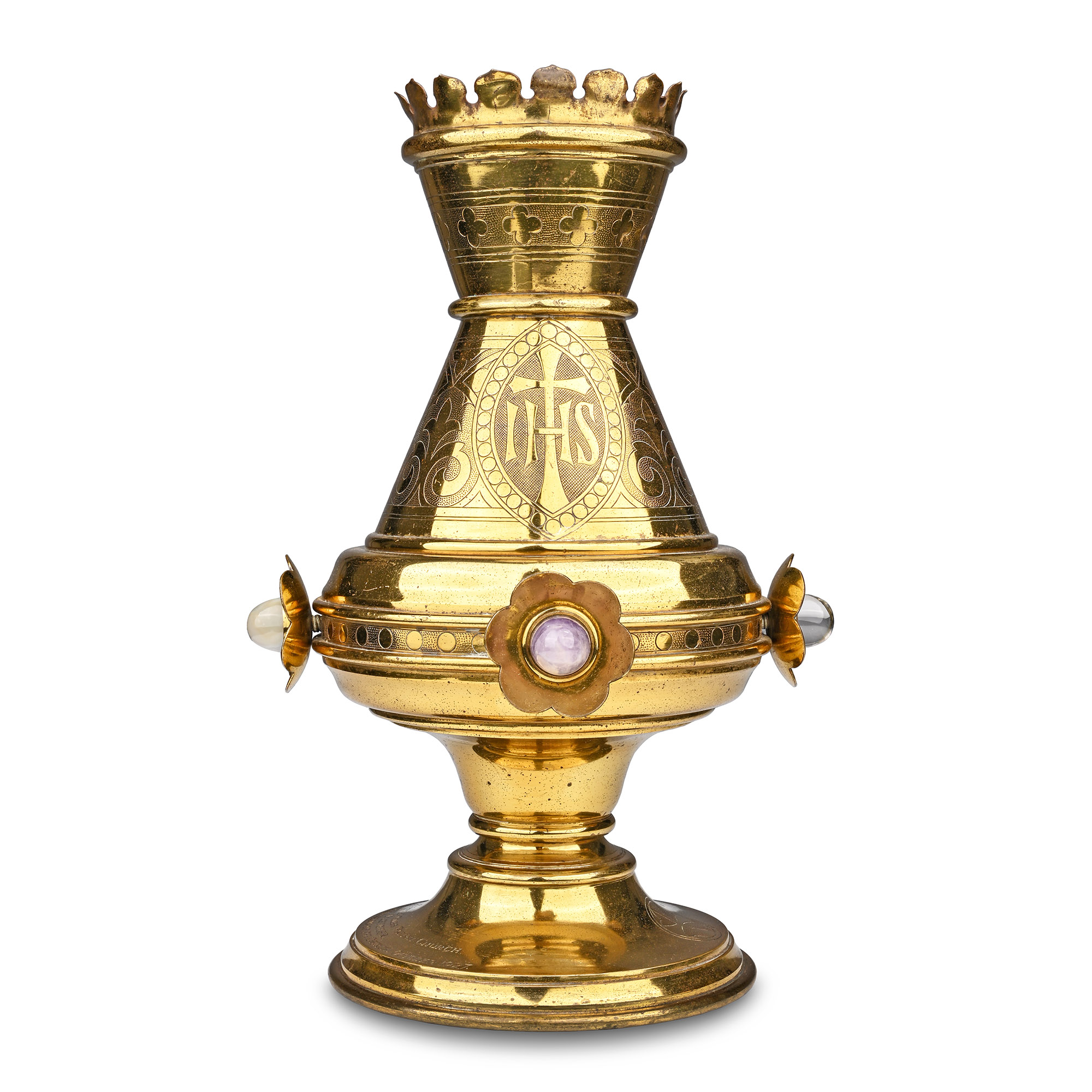Large Jewelled Brass Thurible from West St. Giles Parish Church