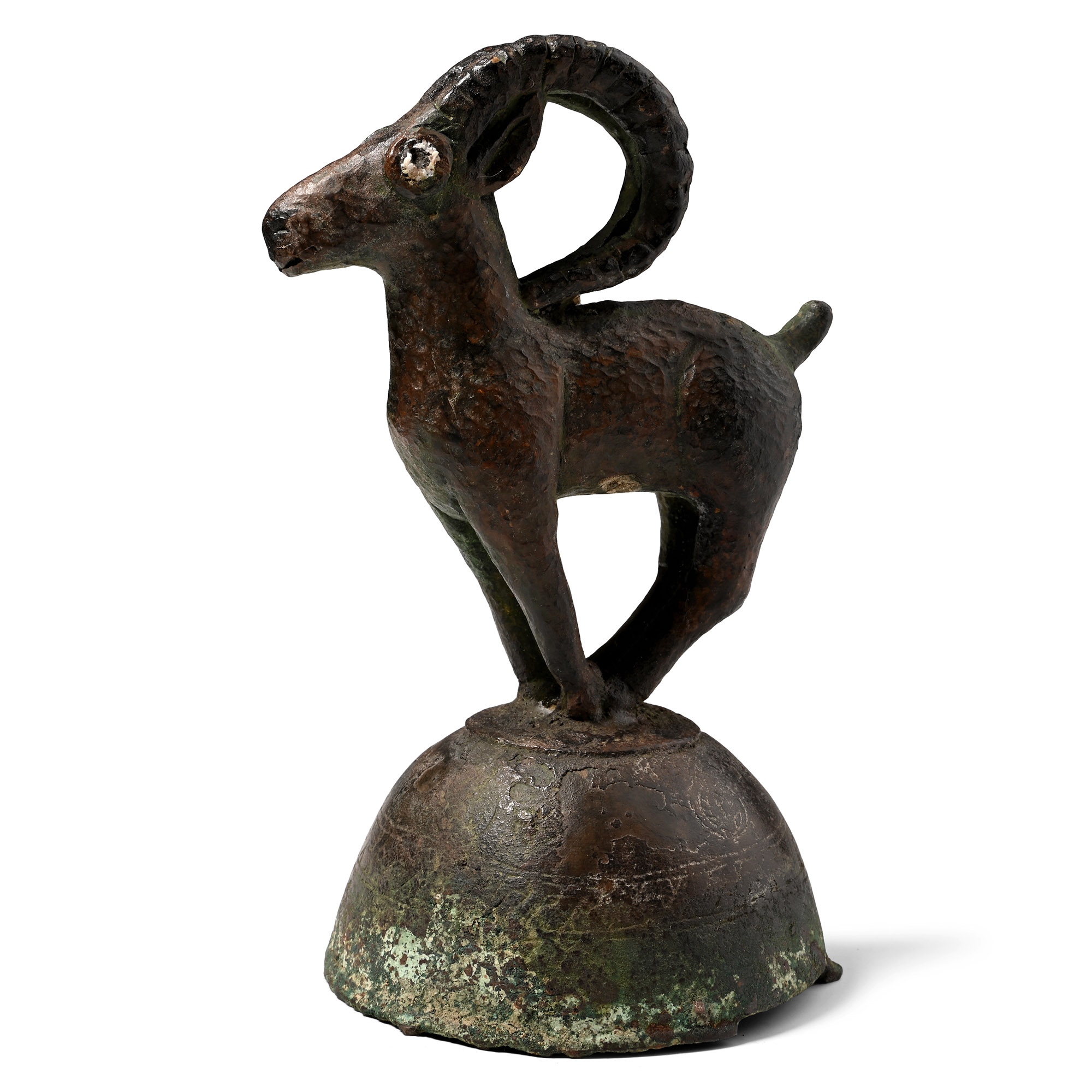 Khorasan Bronze Stand with Ibex