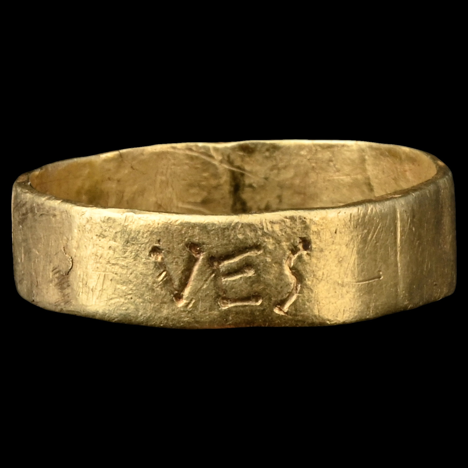 Roman Gold Military Ring with VES