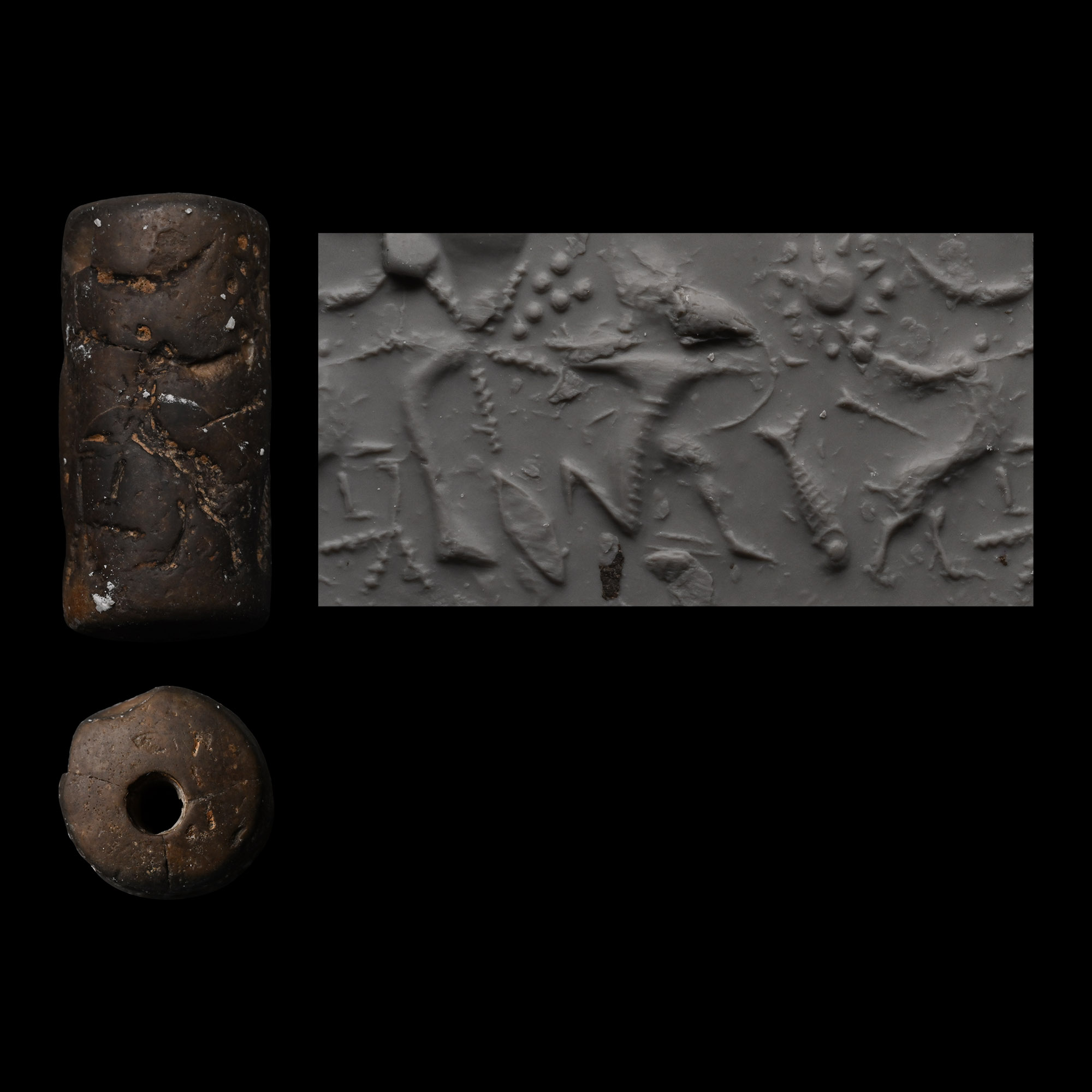 Assyrian Cylinder Seal with Animals