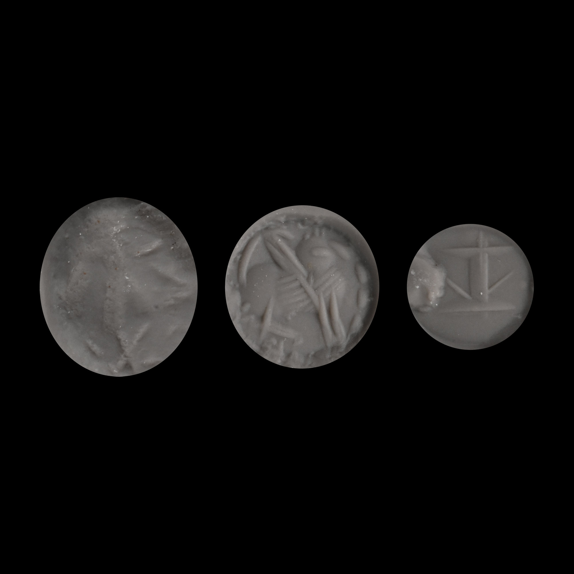 Sasanian Stone Stamp Seal Group