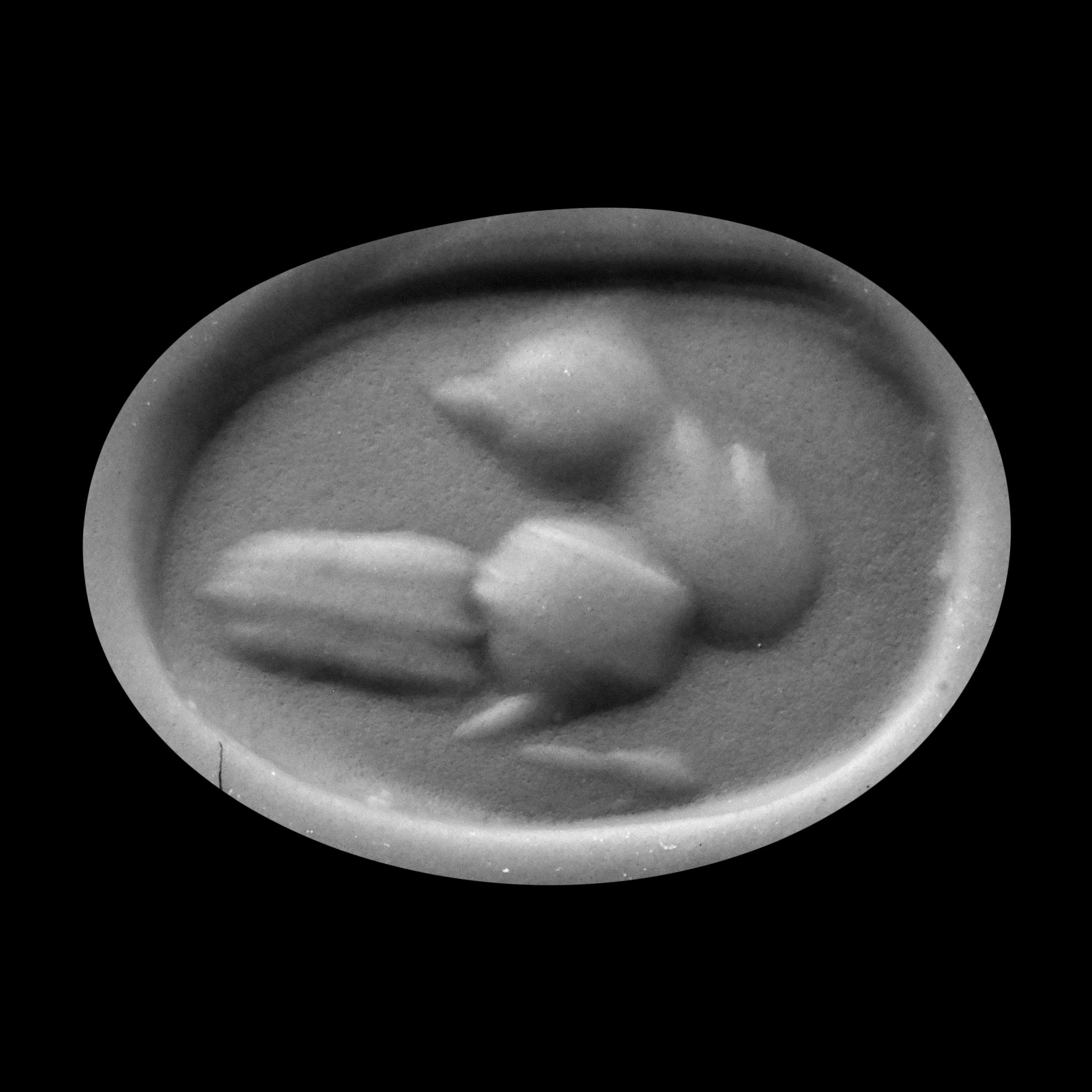 Sasanian Haematite Stamp Seal with Bird