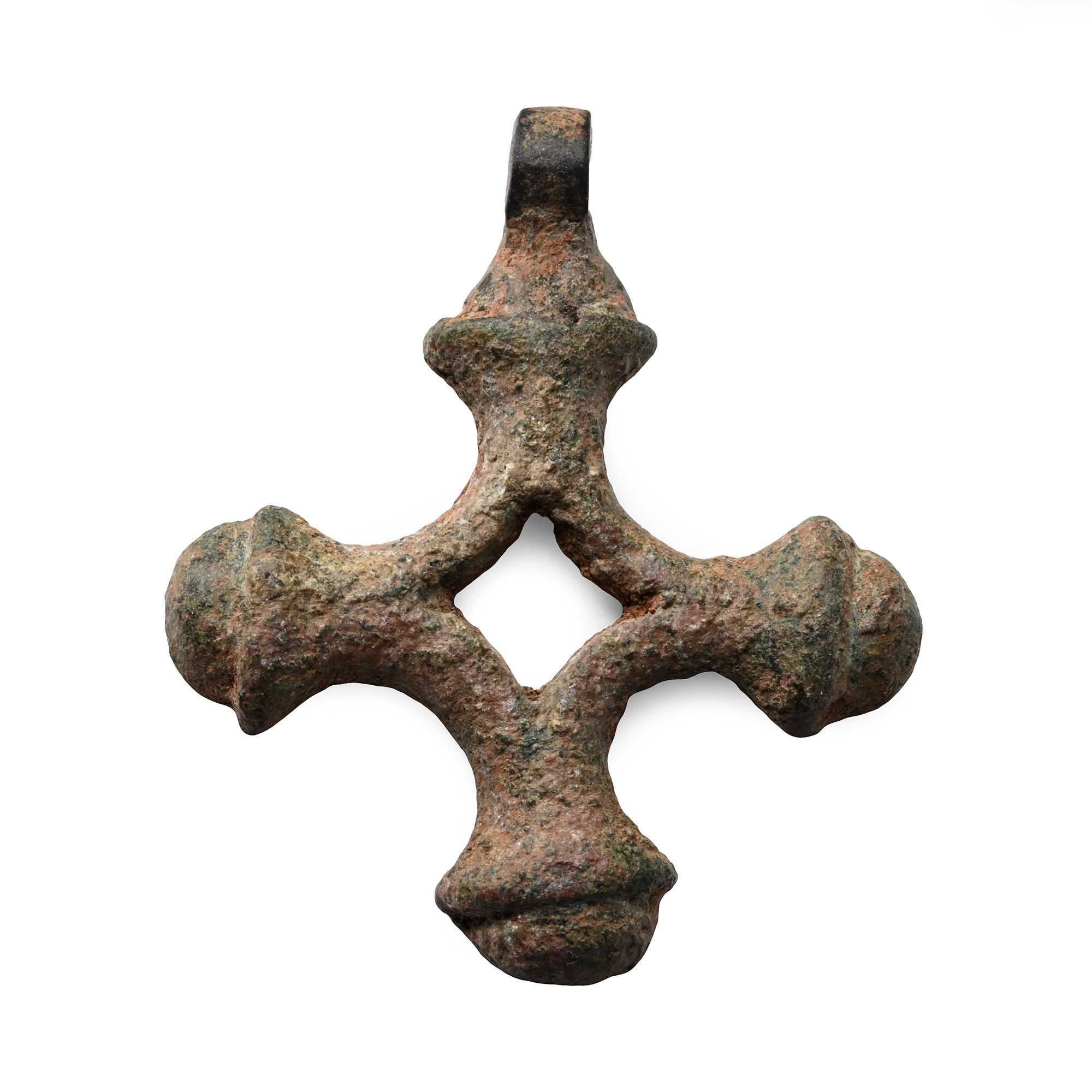 Byzantine Bronze Cross Pendant