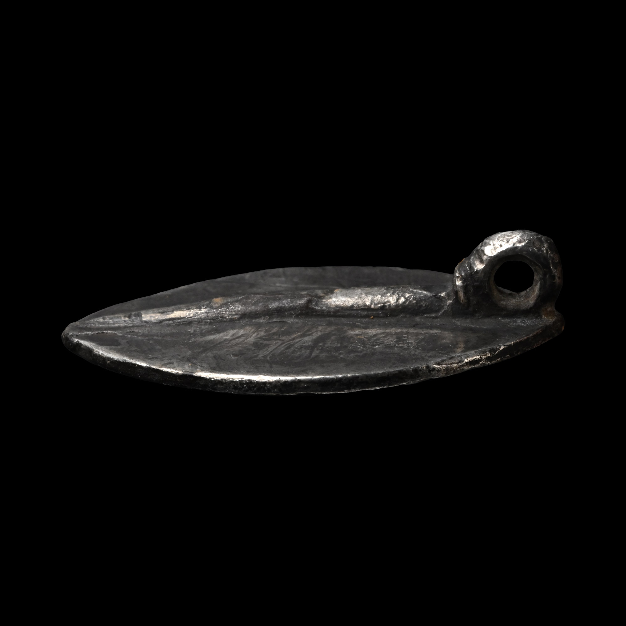 Medieval Silver Vesica-Shaped Seal Matrix of Agnes Daughter of Adam of Walpole