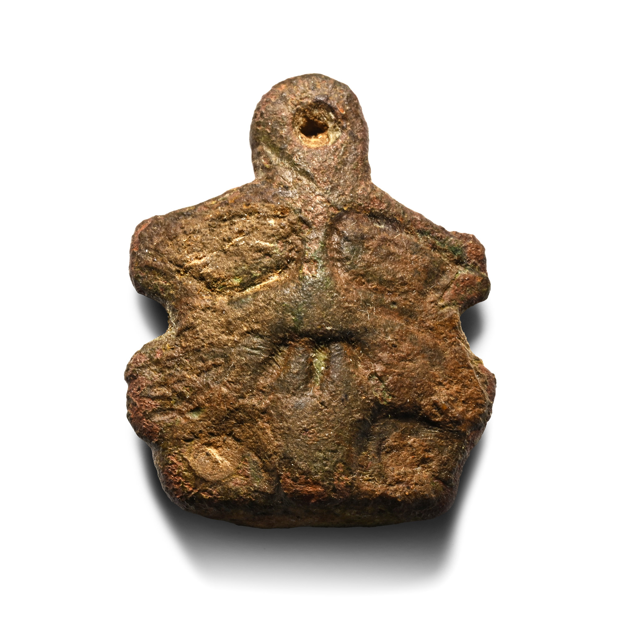 Anglo-Scandinavian Viking Bronze Stirrup Mount with Face
