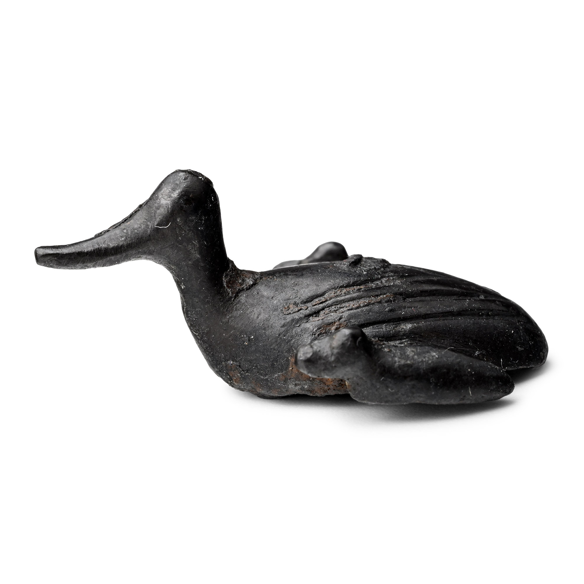 Roman Bronze Duck with Ducklings Mount