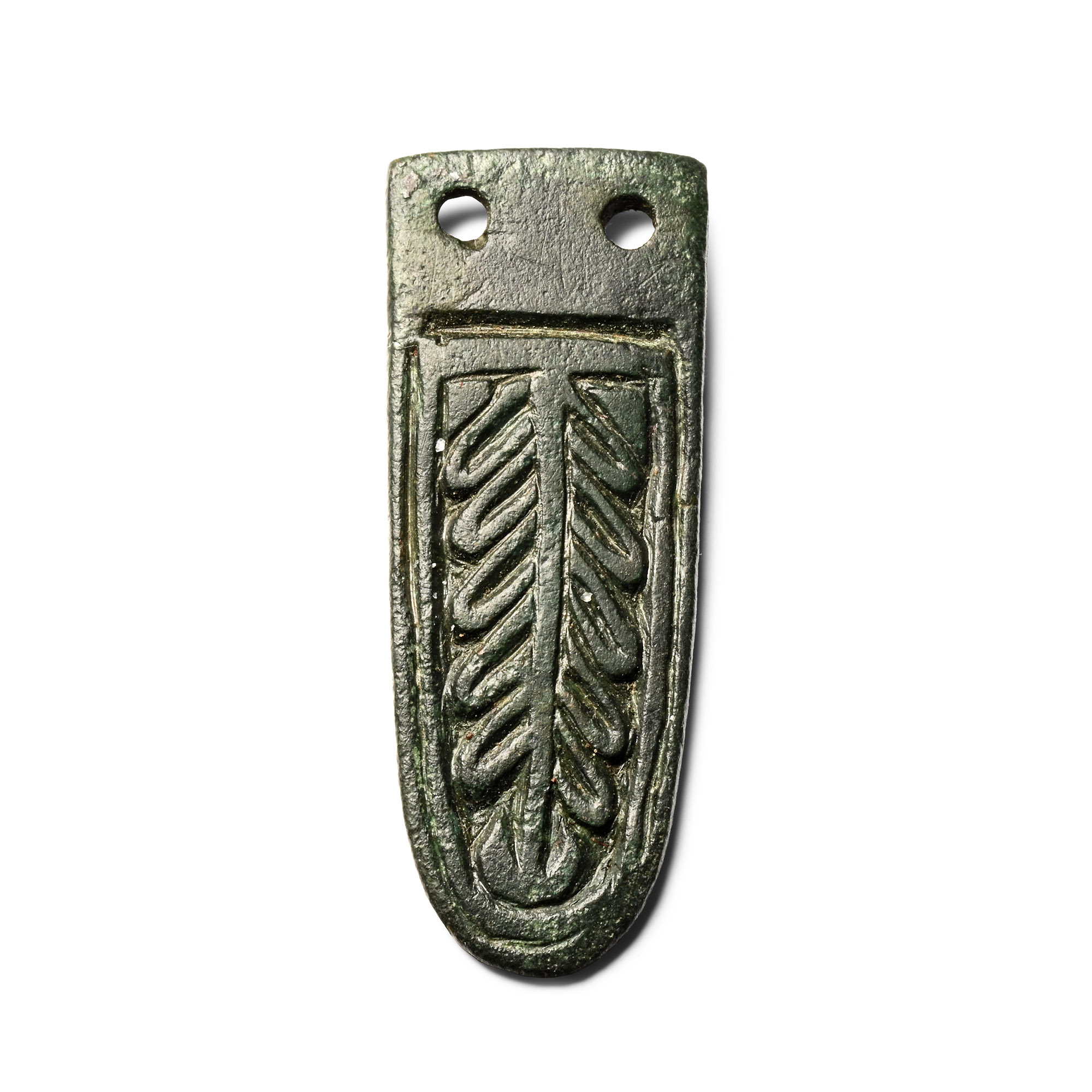 Anglo-Scandinavian Viking Bronze 'Tree of Life' Strap End