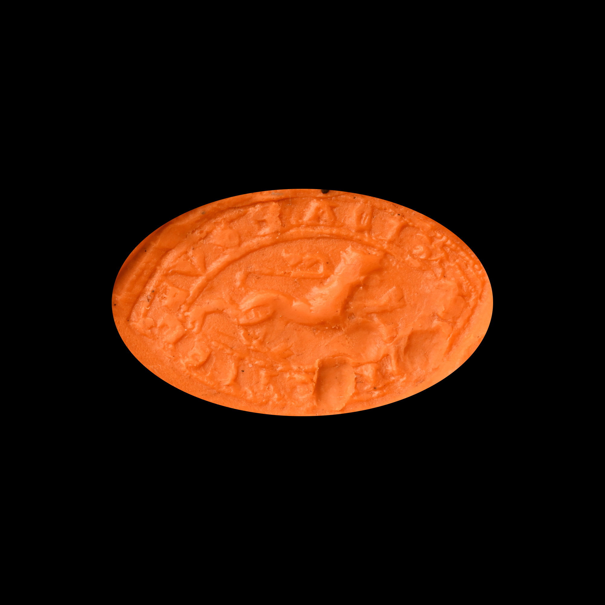 Medieval Bronze Vesica-Shaped Seal Matrix of William
