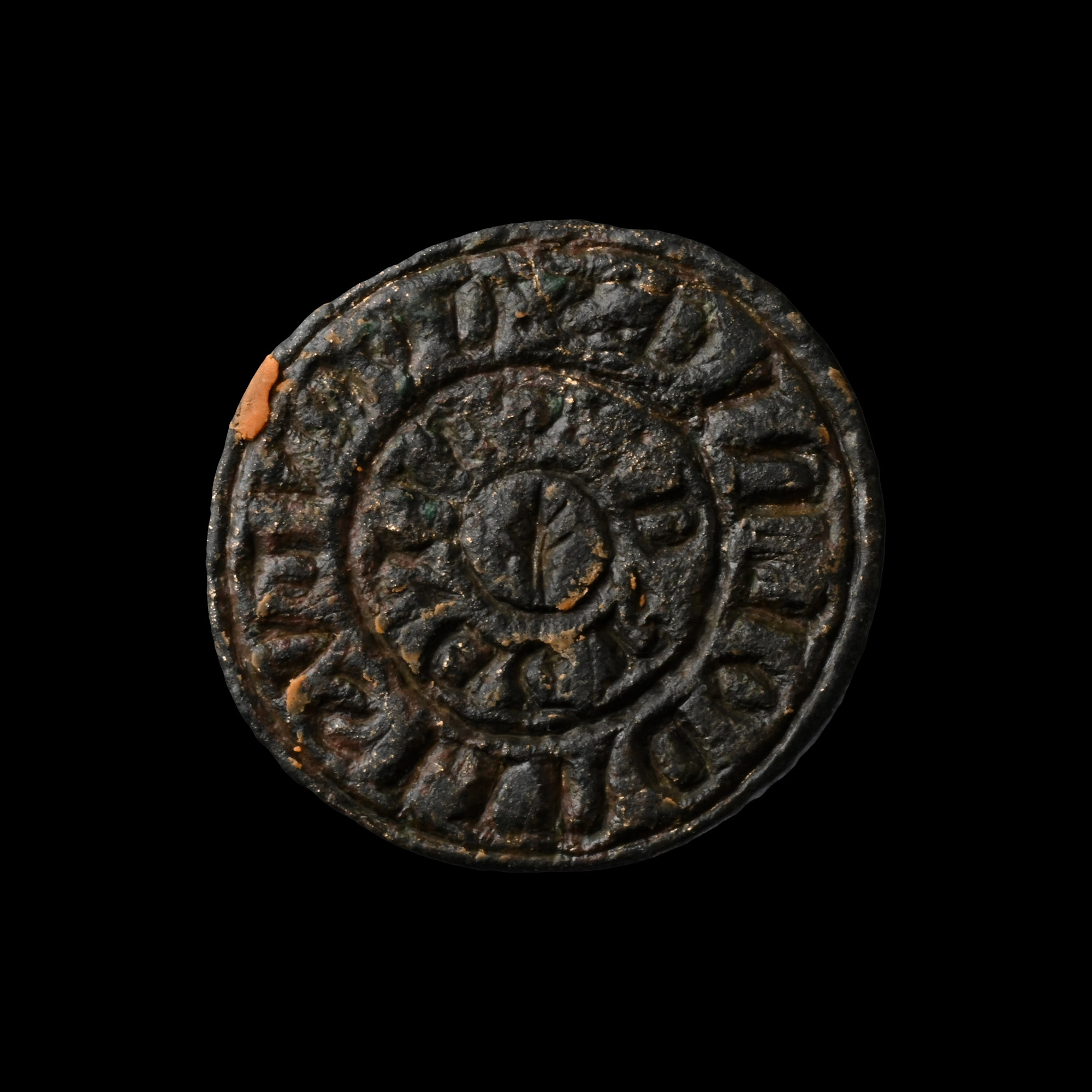 Very Large Medieval Bronze Seal Matrix of Augustus of Lincoln