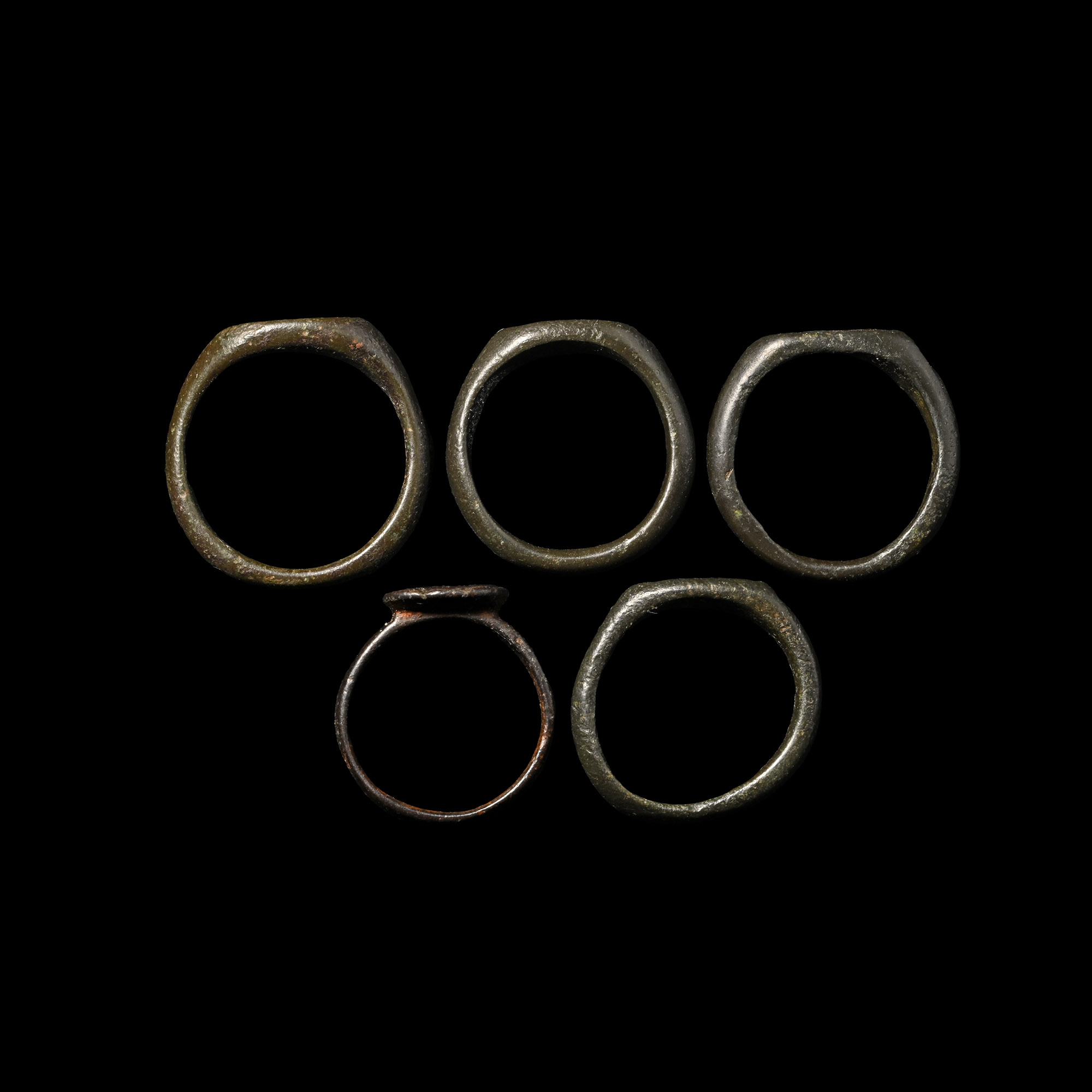 Medieval Bronze Signet Ring Collection