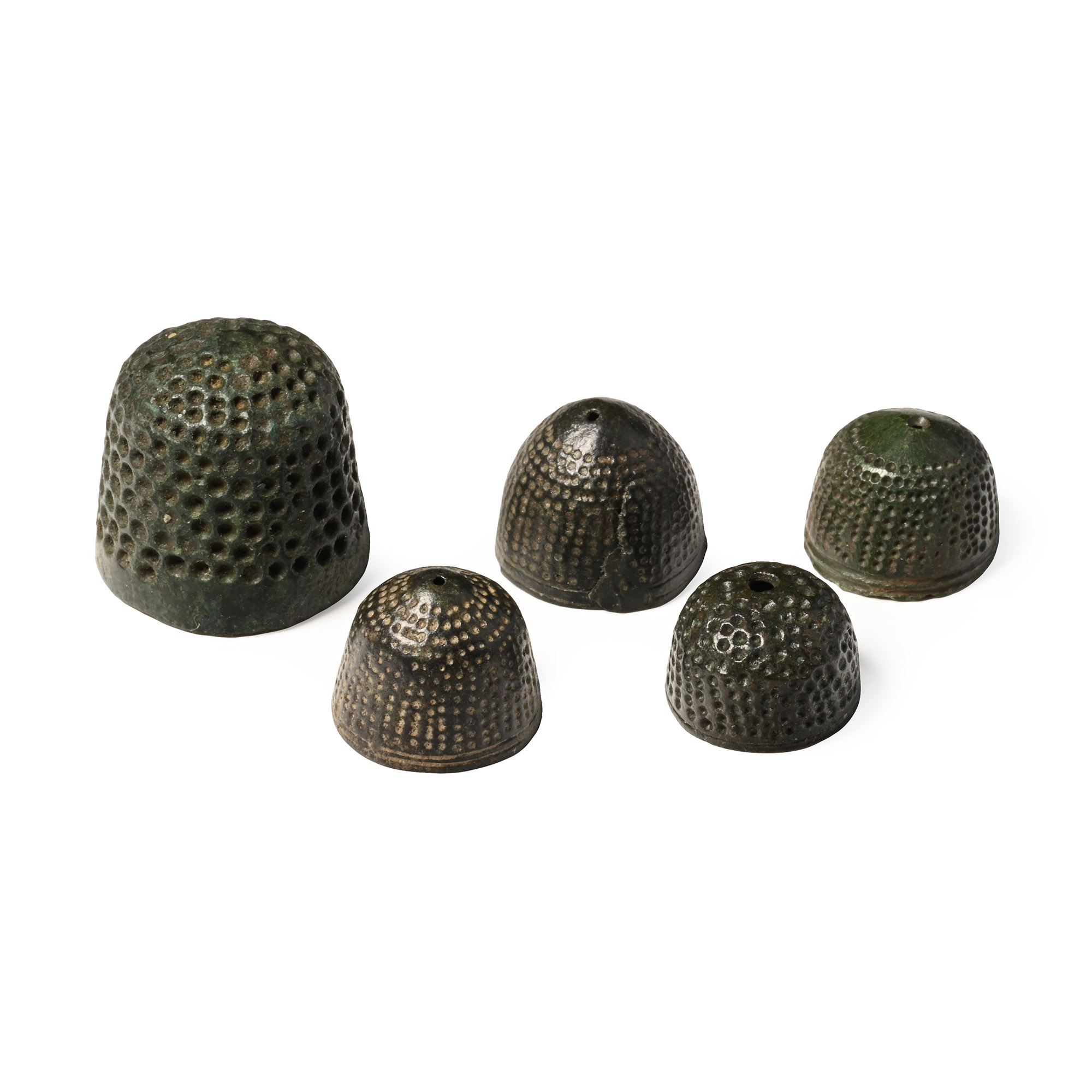 Medieval Bronze Beehive Thimble Collection