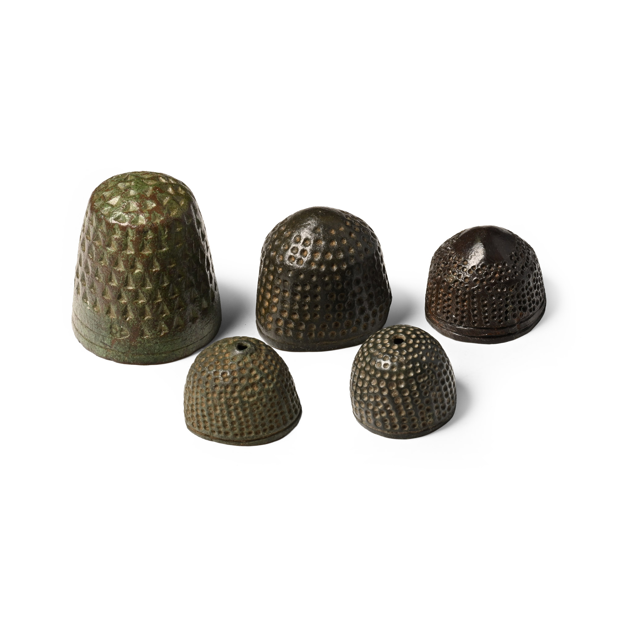 Medieval Bronze Beehive Thimble Collection