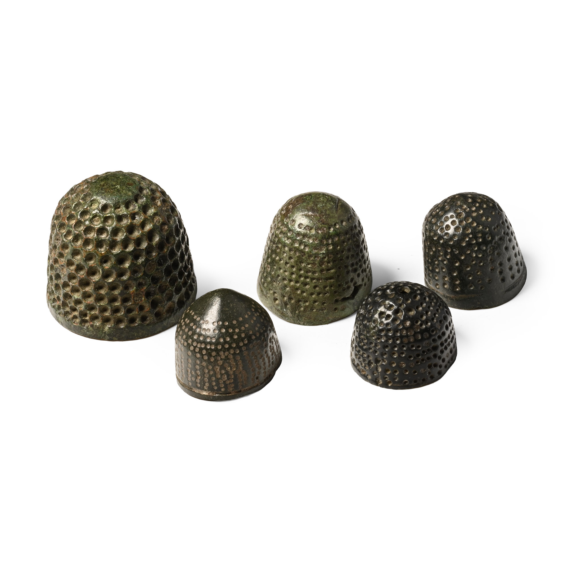 Medieval Bronze Beehive Thimble Collection