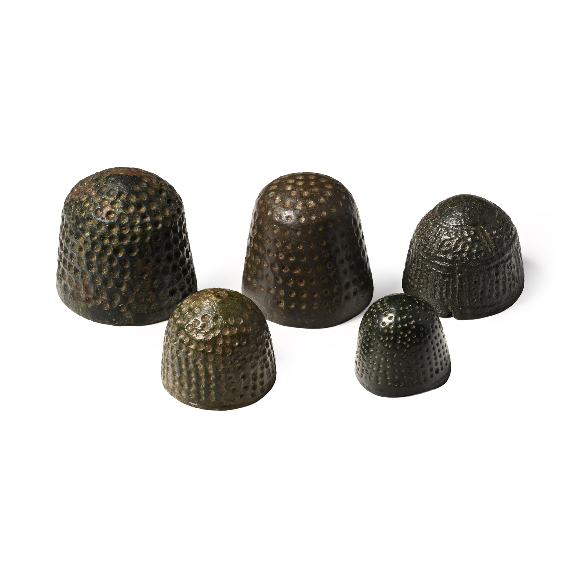 Medieval Bronze Beehive Thimble Collection
