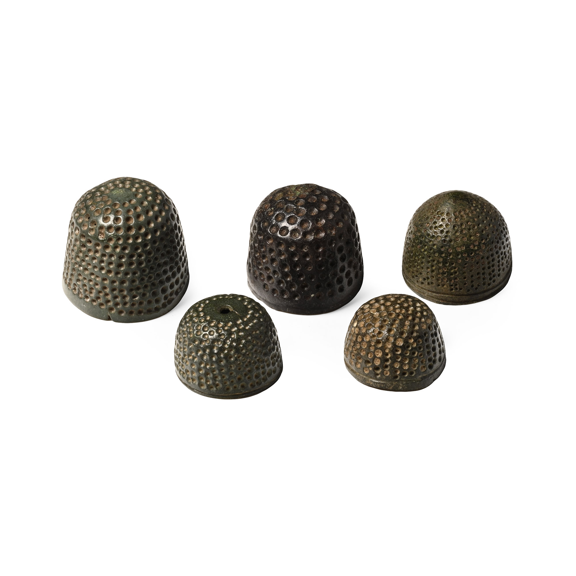 Medieval Bronze Beehive Thimble Collection