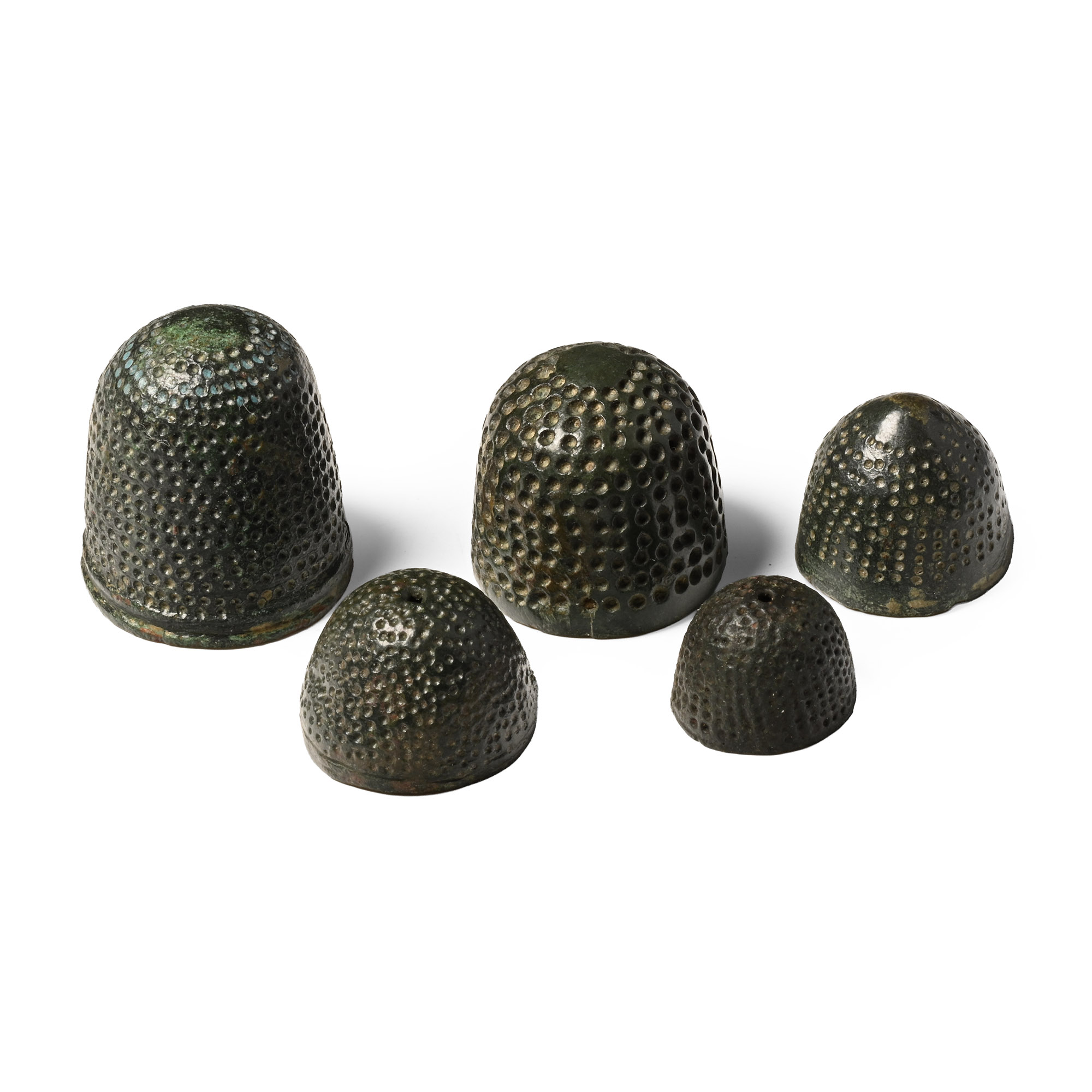 Medieval Bronze Beehive Thimble Collection