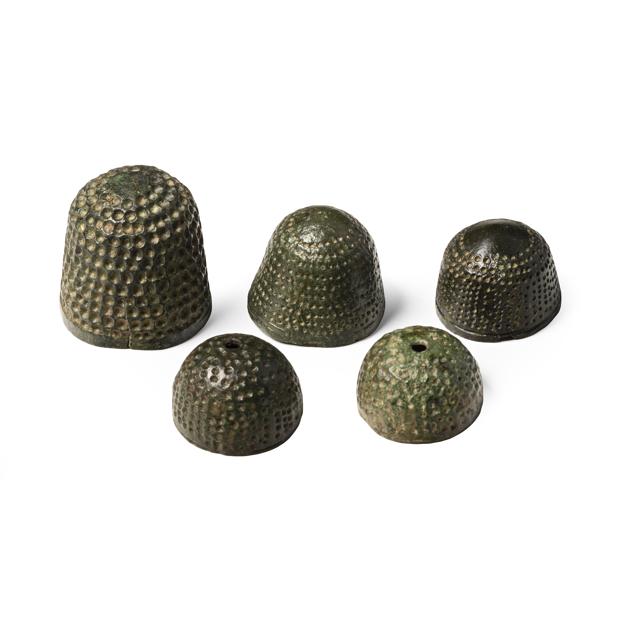 Medieval Bronze Beehive Thimble Collection