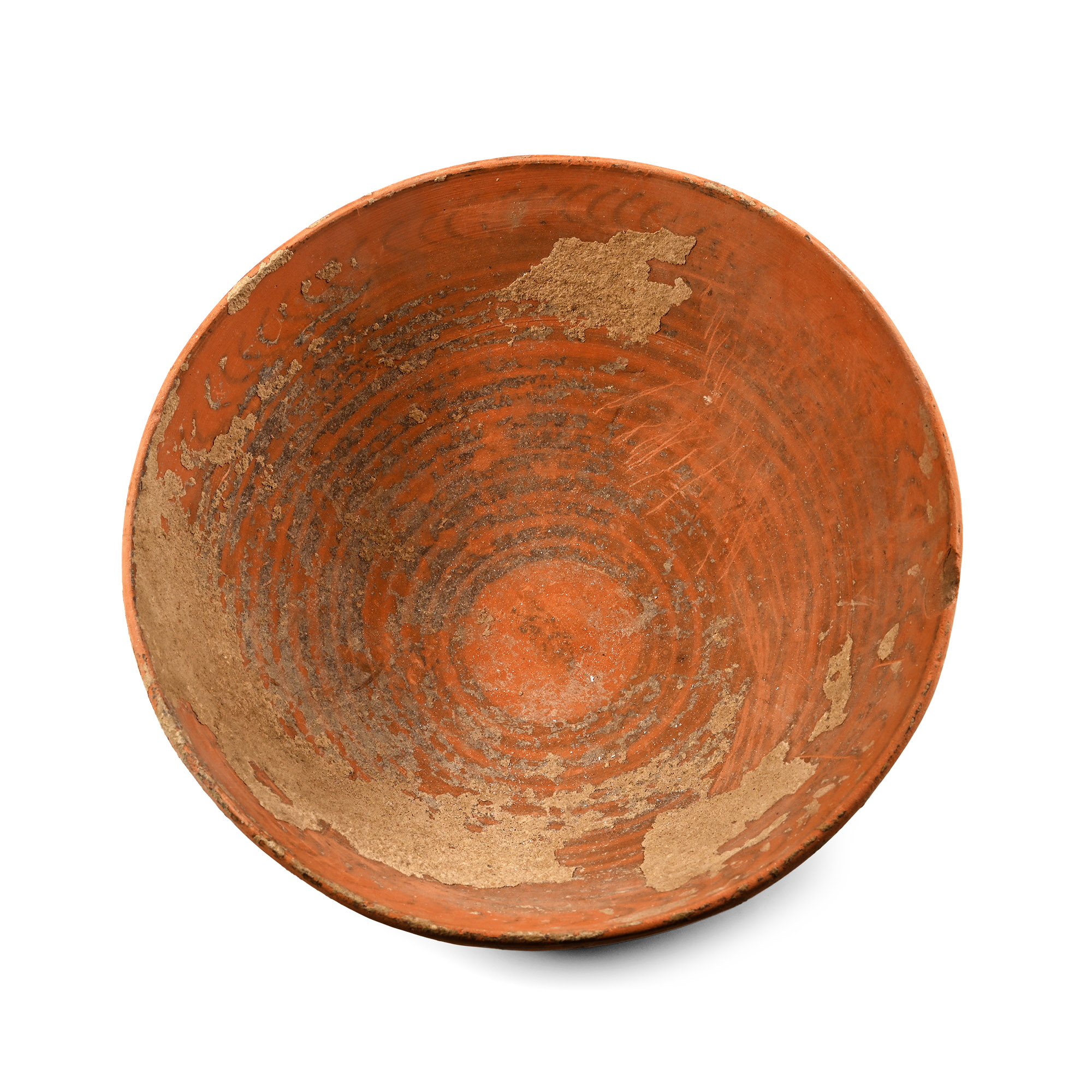 Large Western Asiatic Terracotta Bowl with Painted Interior