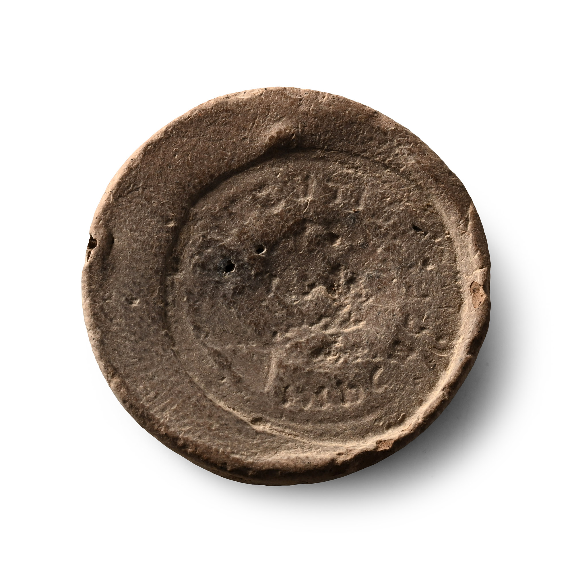 Roman Terracotta Forger's Mould for a Coin
