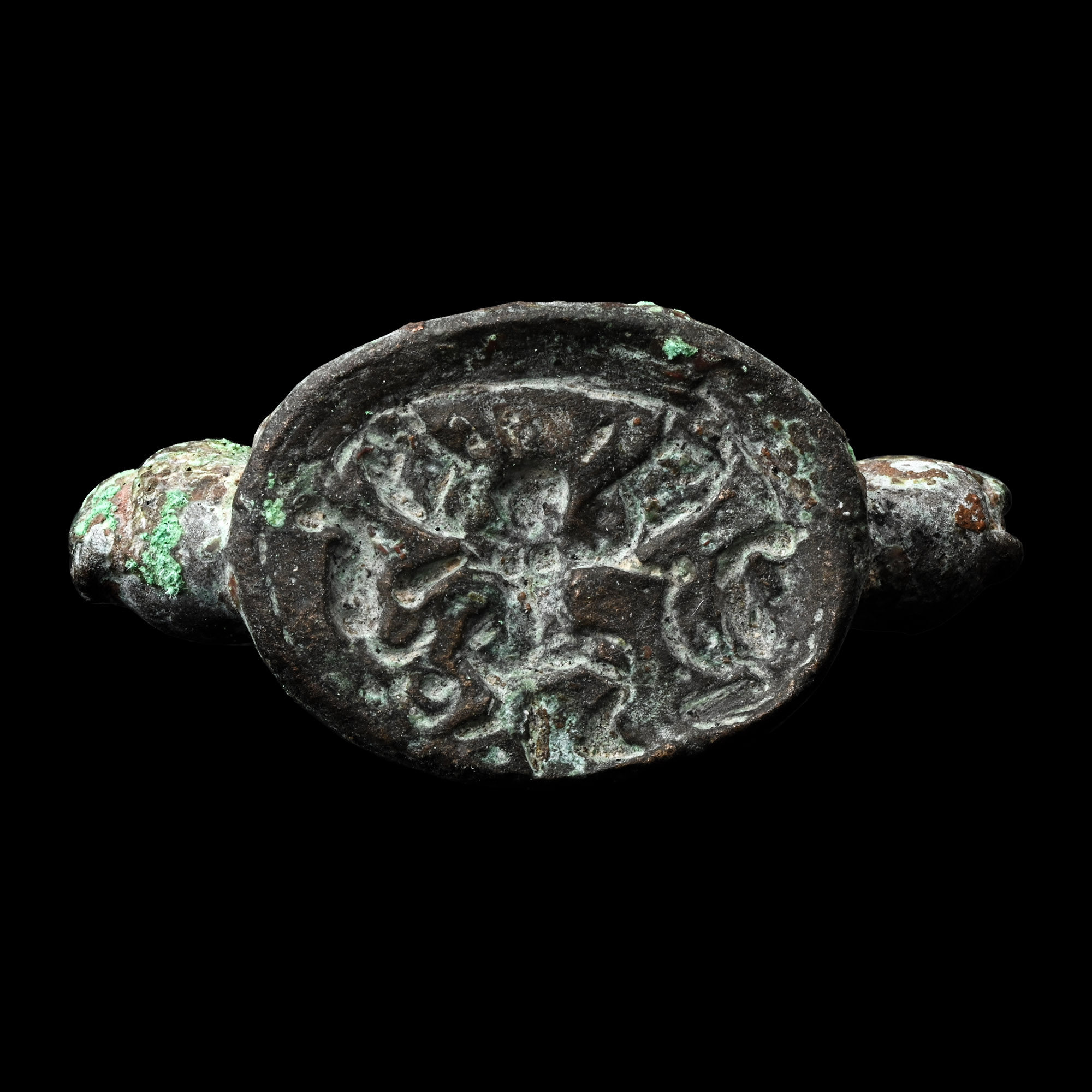 Phoenician Bronze Scarab Seal Pendant
