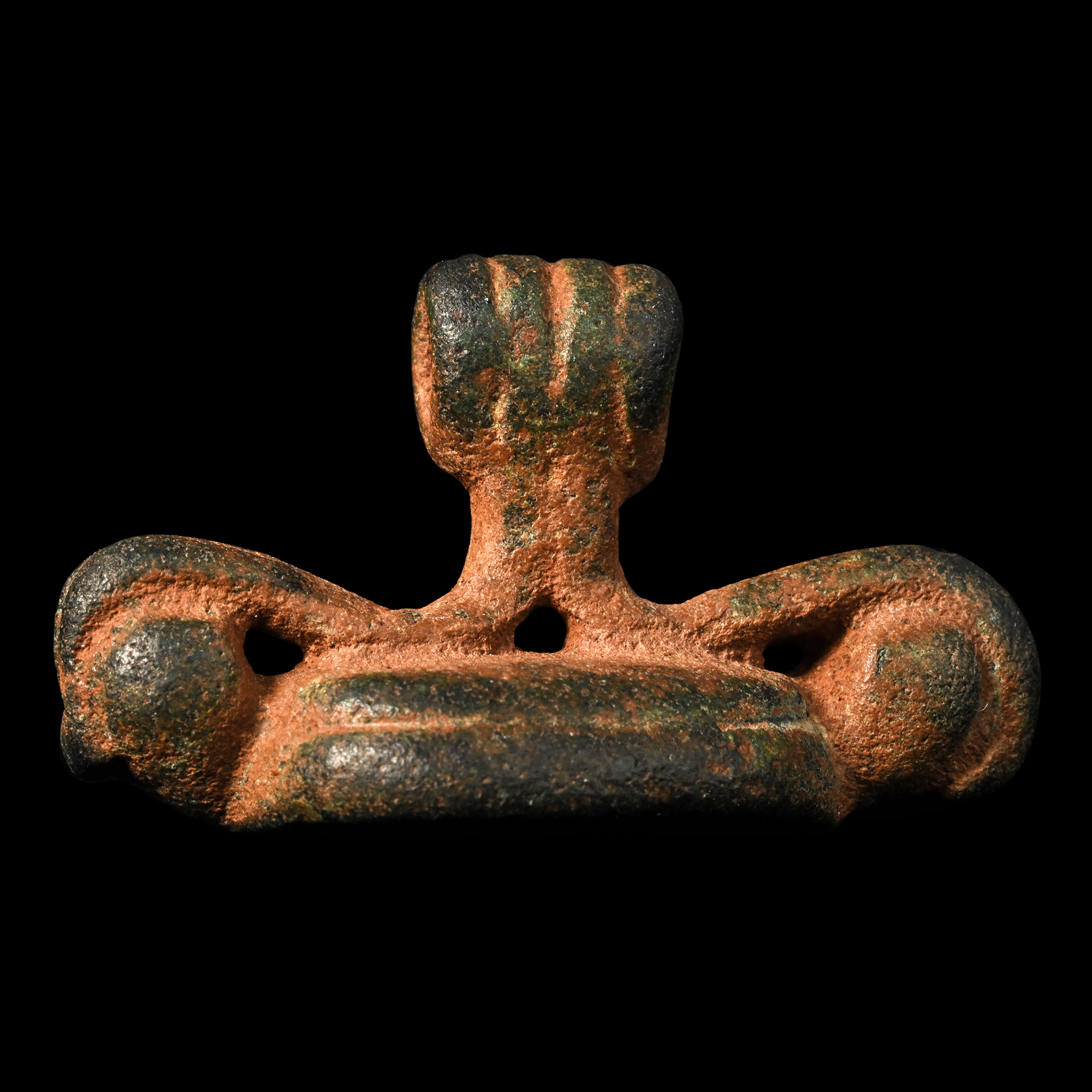 Phoenician Bronze Oval Seal Pendant with Lion