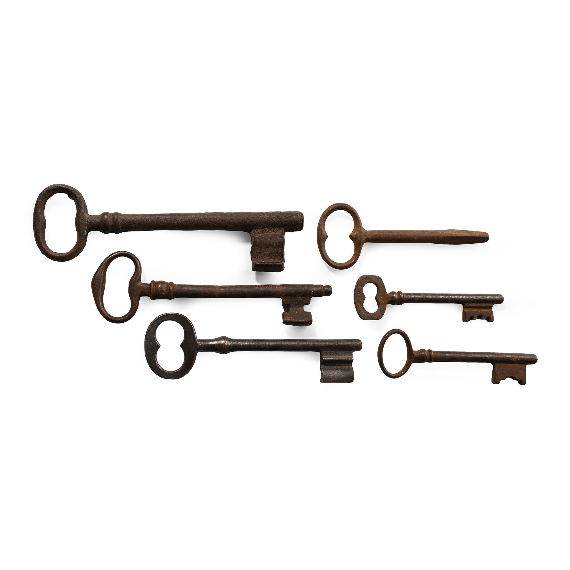 Post Medieval Iron Door Key Group