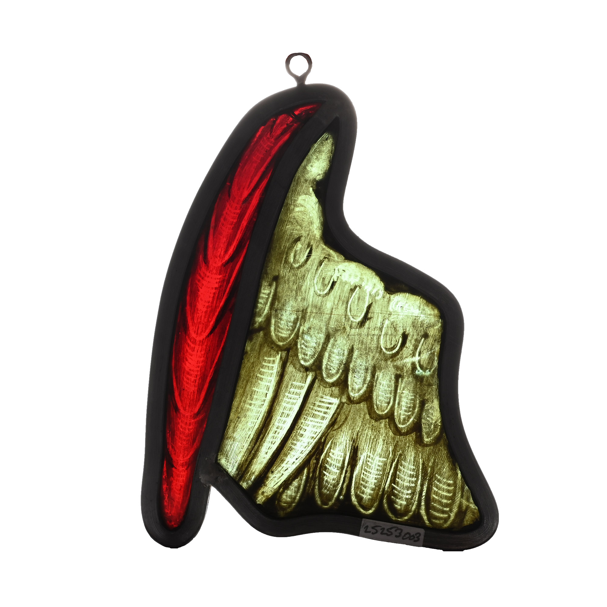 Medieval Stained Glass Panel of an Angel Wing