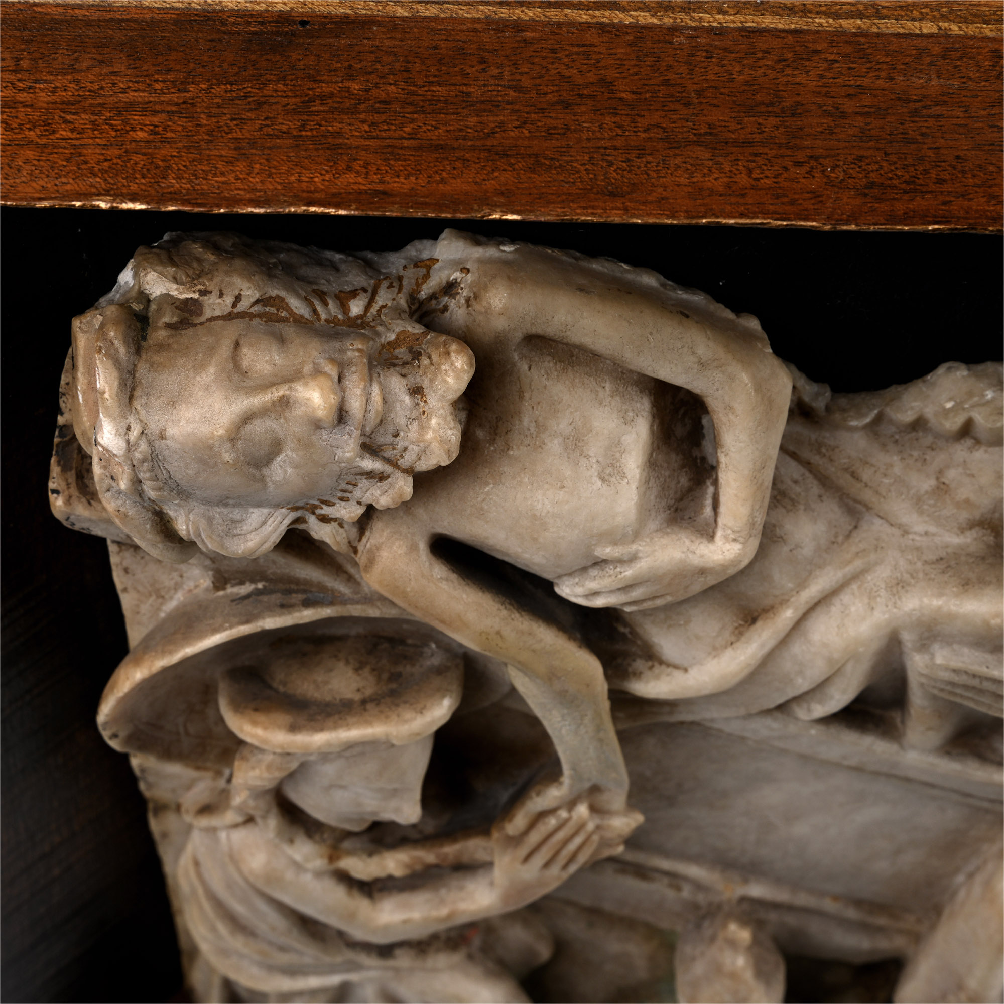 Medieval Stone Panel with The Entombment of Christ