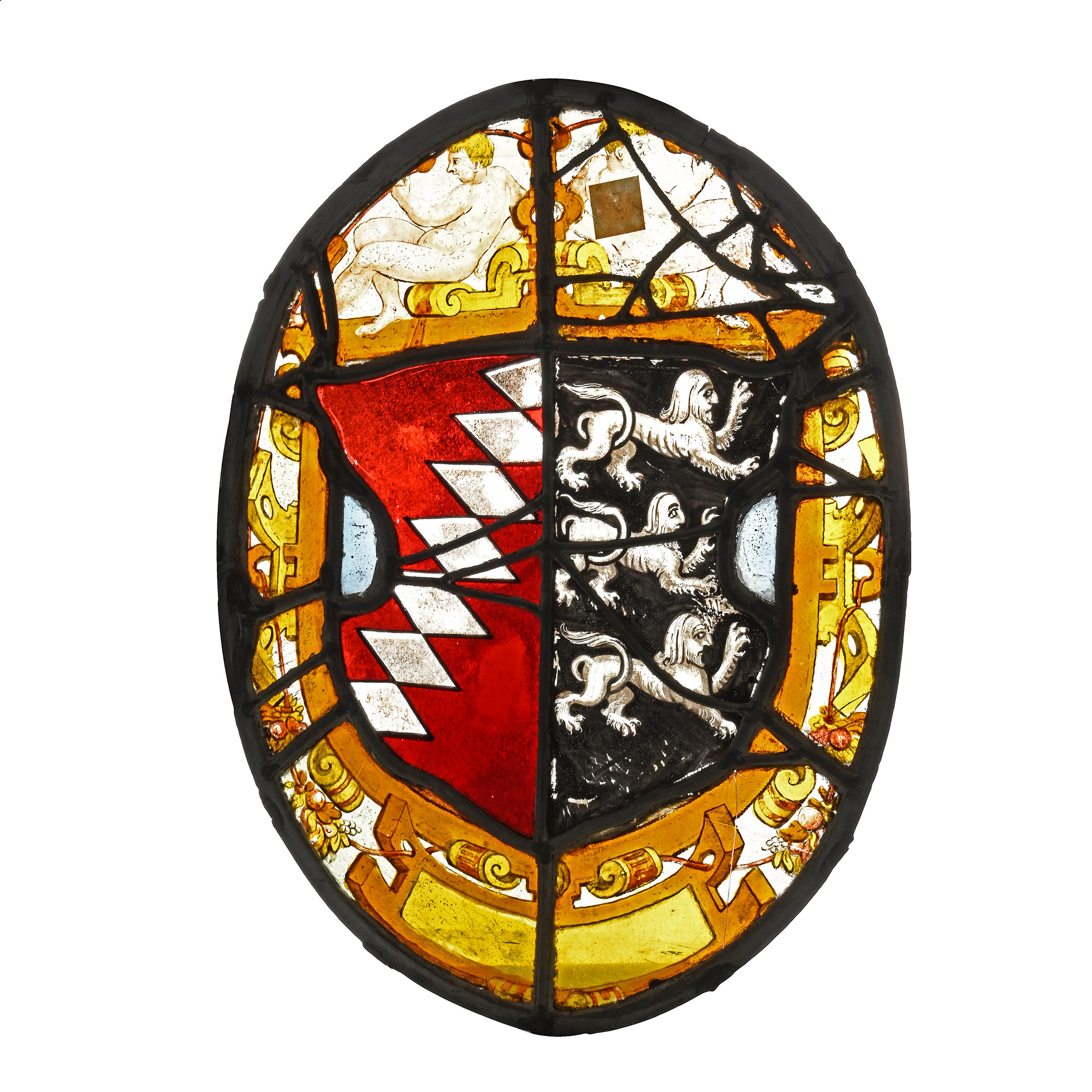 Post Medieval Stained Glass with Armorial