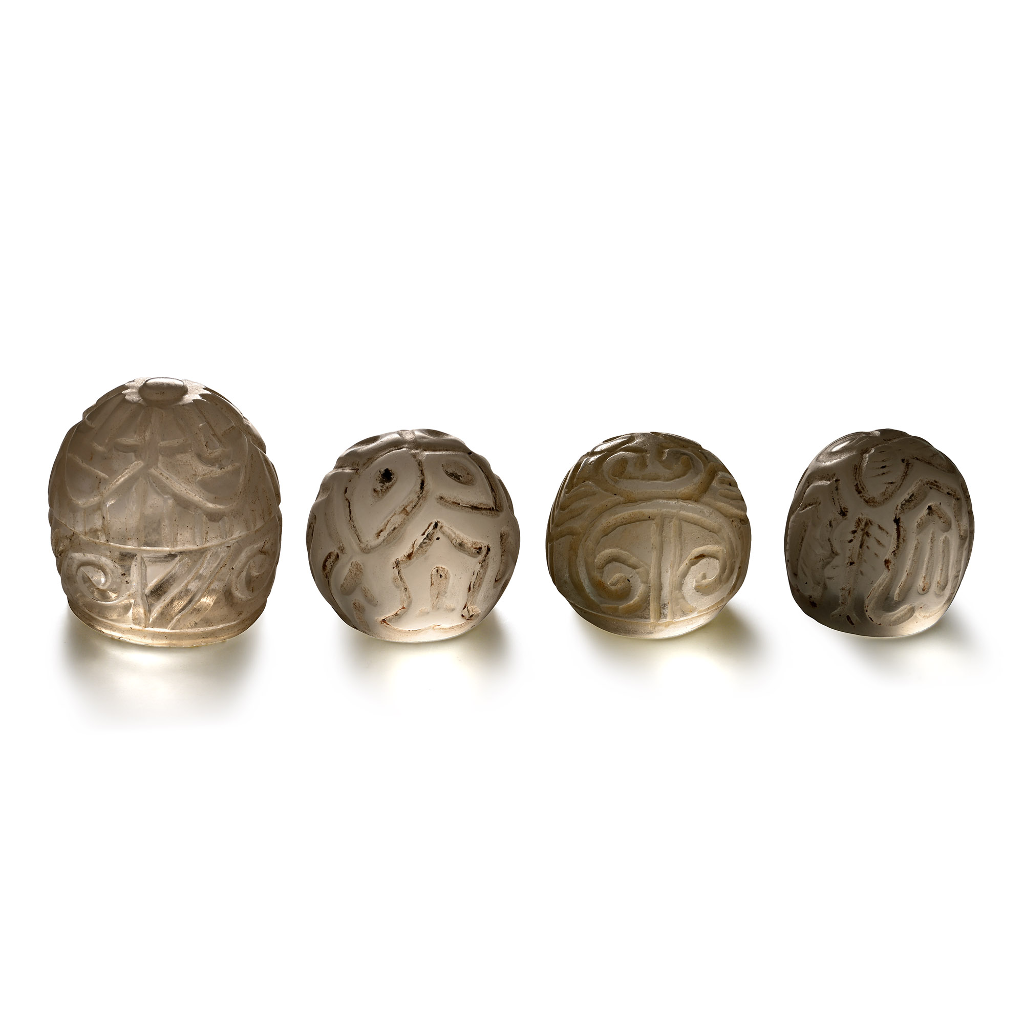 Western Asiatic Style Rock Crystal Gaming Piece Group