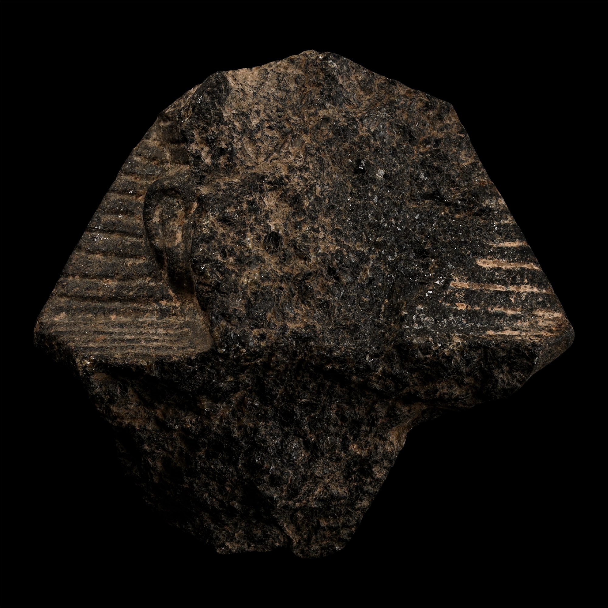Egyptian Fragmentary Granite Head of a Pharaoh