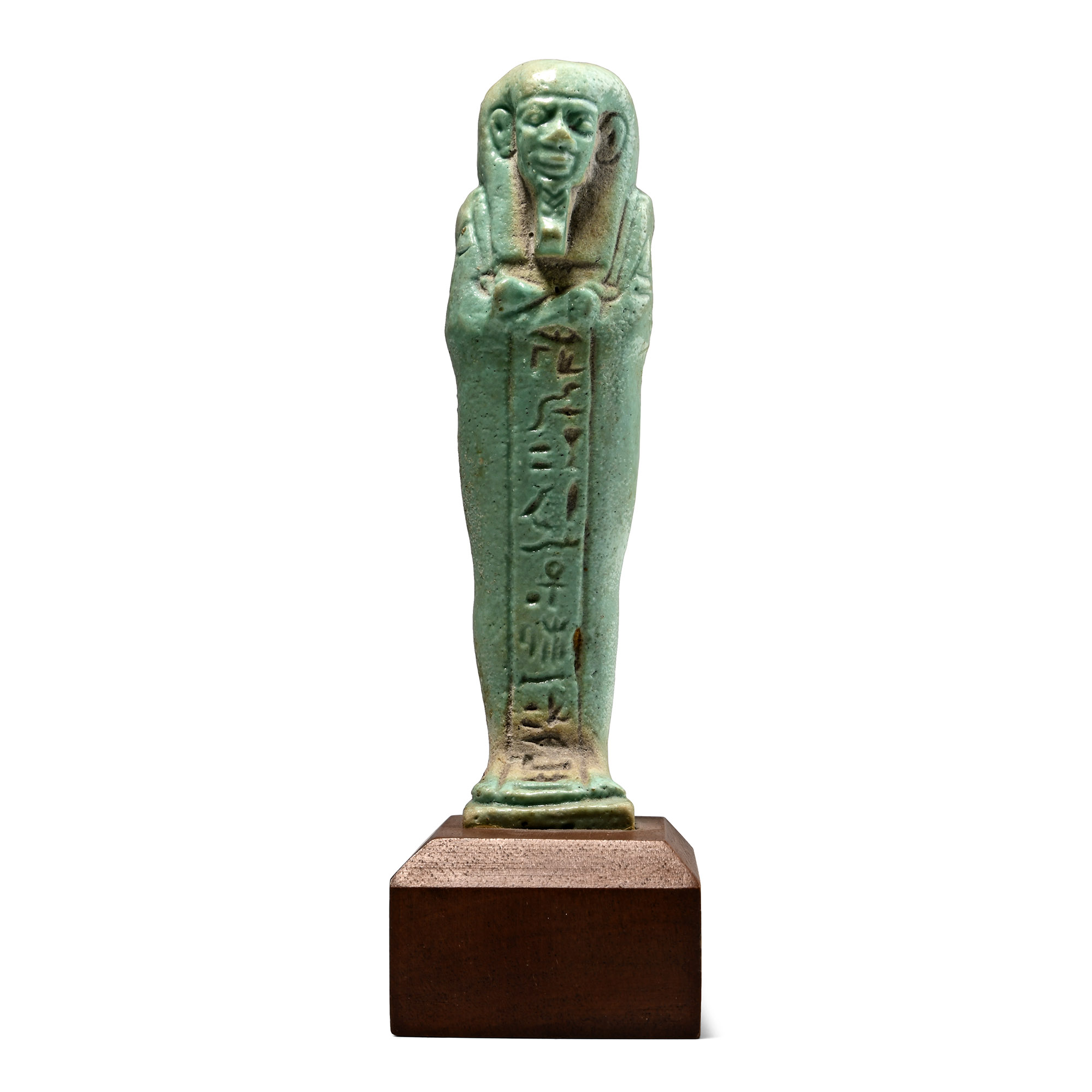 Egyptian Blue Glazed Faience Shabti of Djed-Bastet-Iuef-Ankh