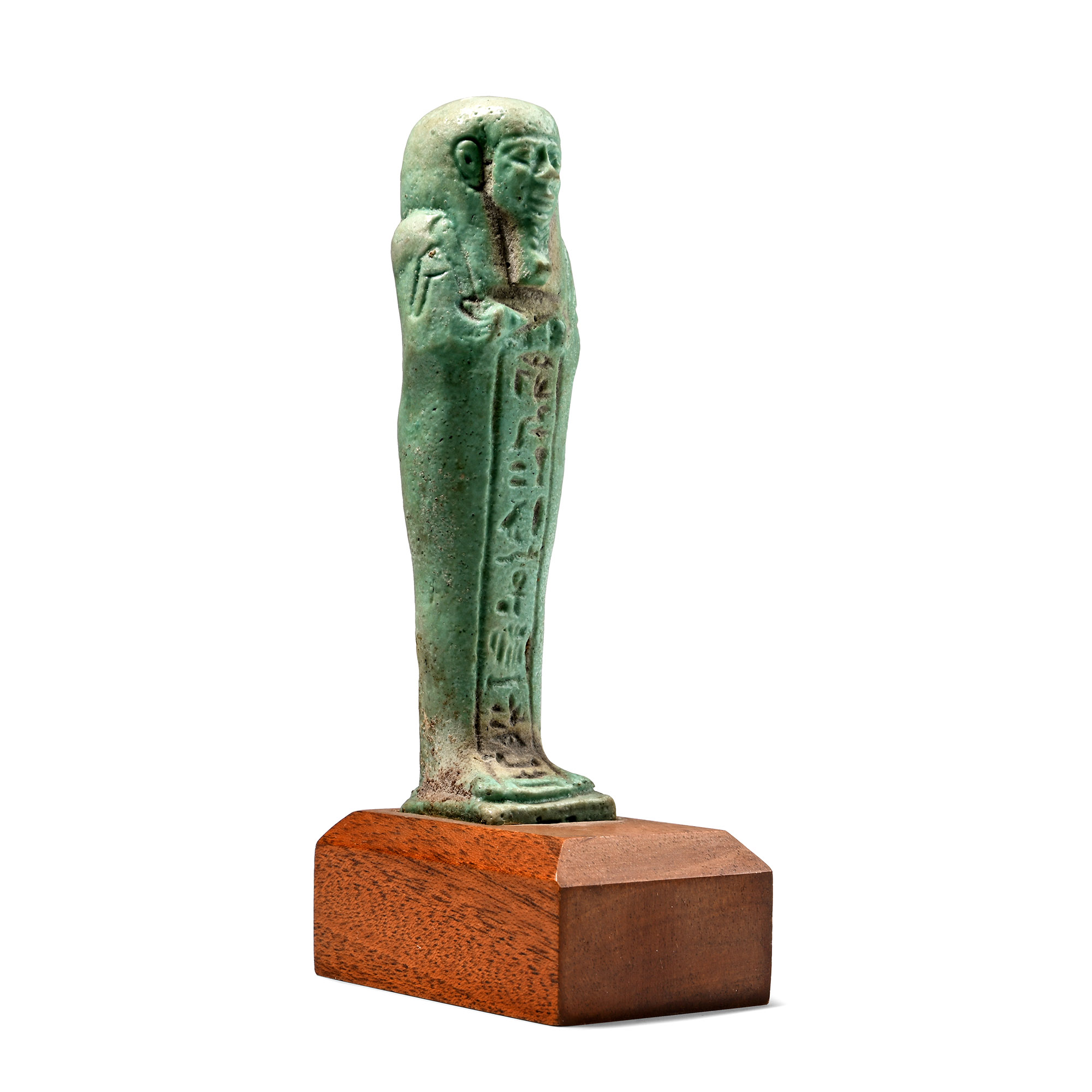 Egyptian Blue Glazed Faience Shabti of Djed-Bastet-Iuef-Ankh