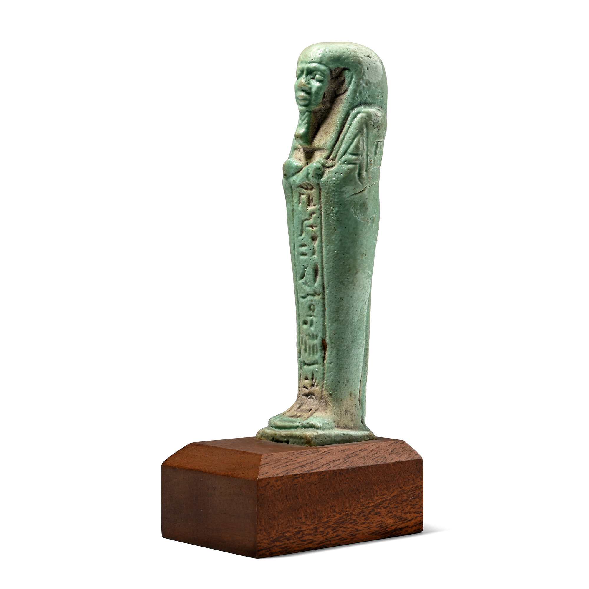 Egyptian Blue Glazed Faience Shabti of Djed-Bastet-Iuef-Ankh