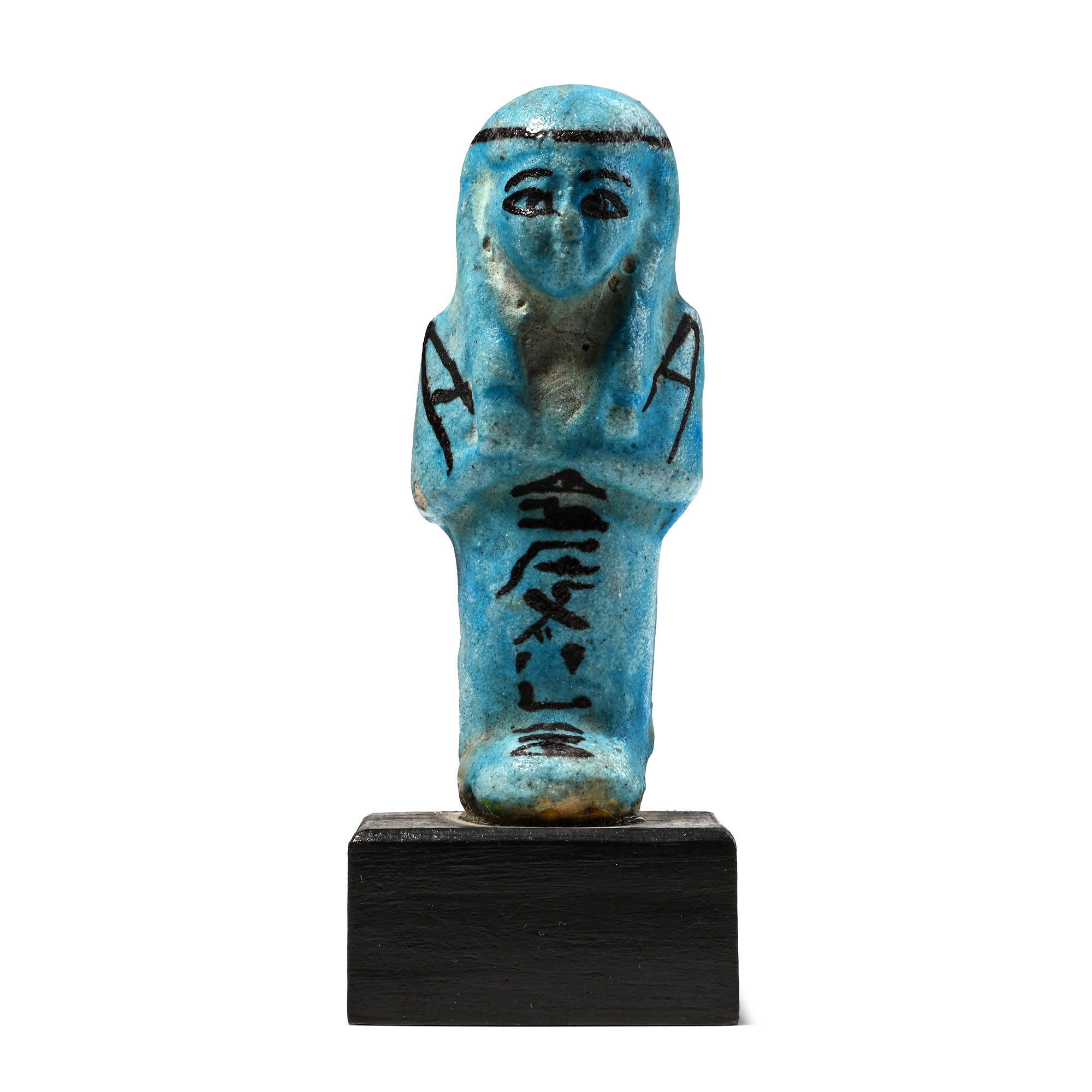 Egyptian Blue Glazed Faience Shabti of Nes-pa-her-an