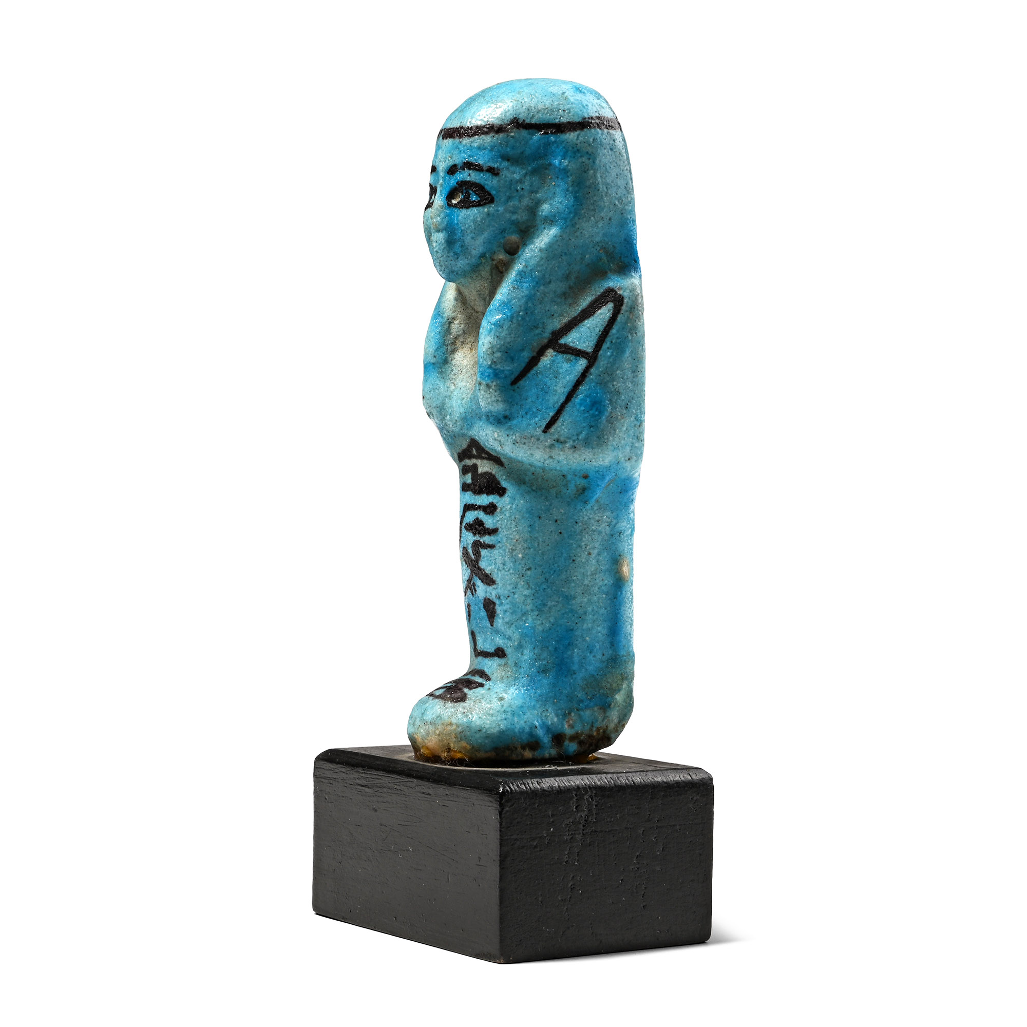 Egyptian Blue Glazed Faience Shabti of Nes-pa-her-an