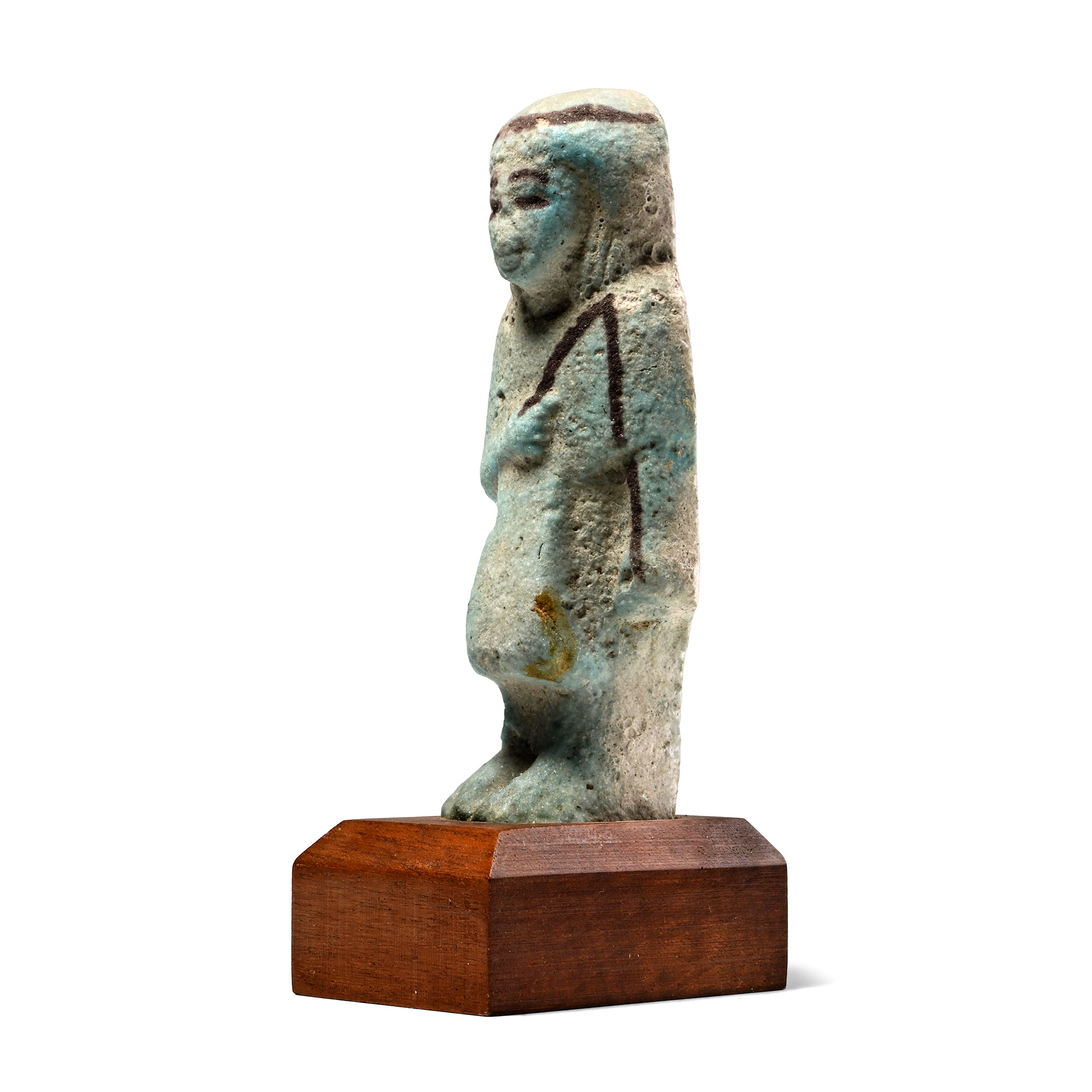 Egyptian Blue Glazed Faience Overseer Shabti
