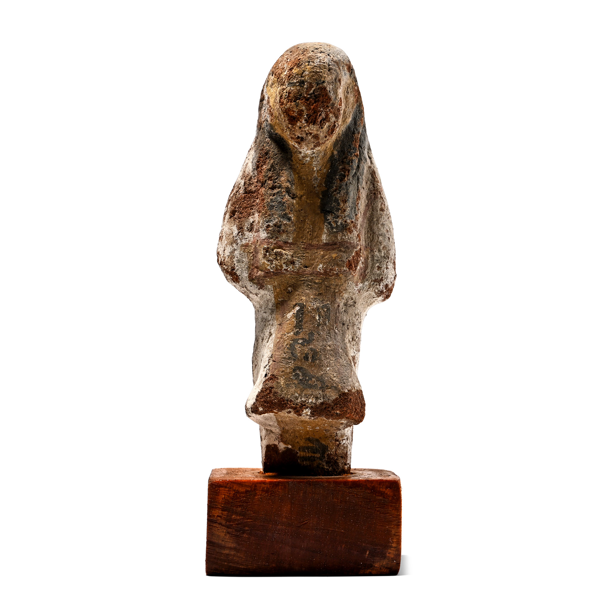 Egyptian Painted Clay Shabti in Daily Dress