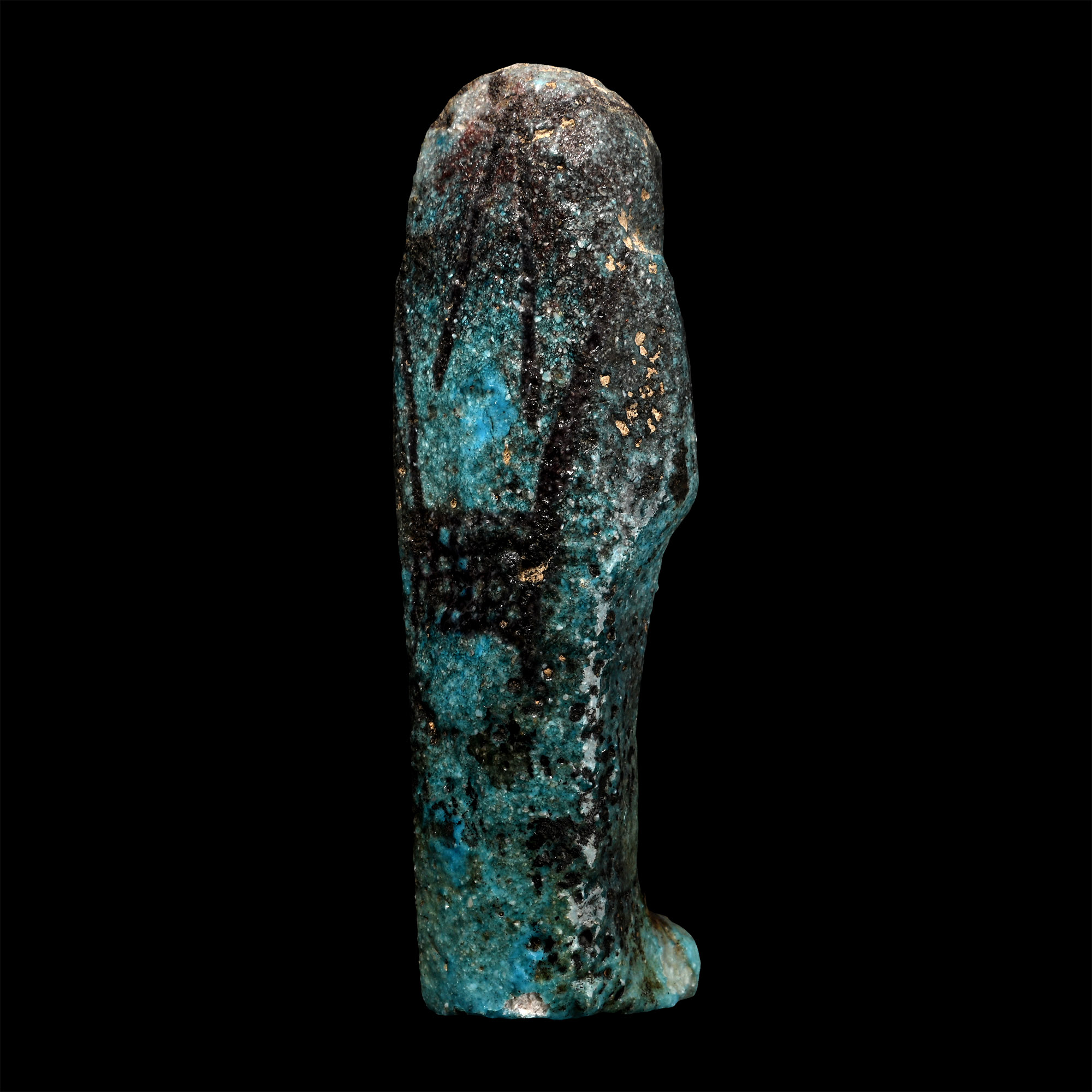 Egyptian Turquoise Blue Glazed Faience Shabti Ten-ankhet