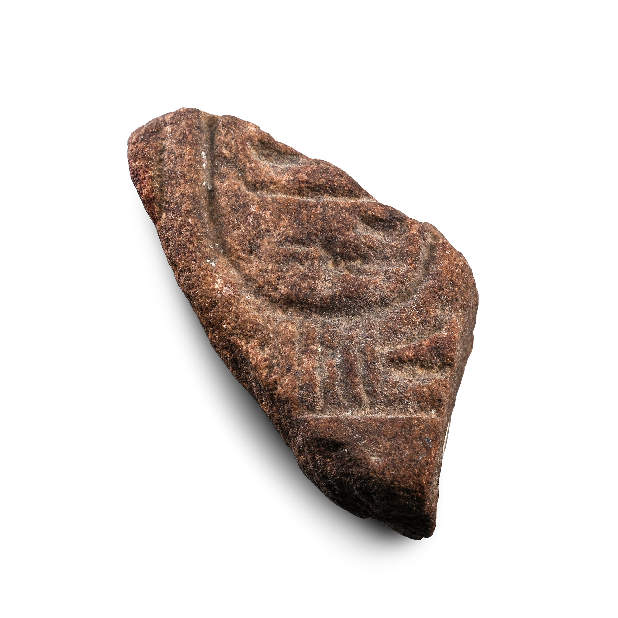 Egyptian Red Quartzite Granite Hieroglyphic Fragment with Remains of a Cartouche